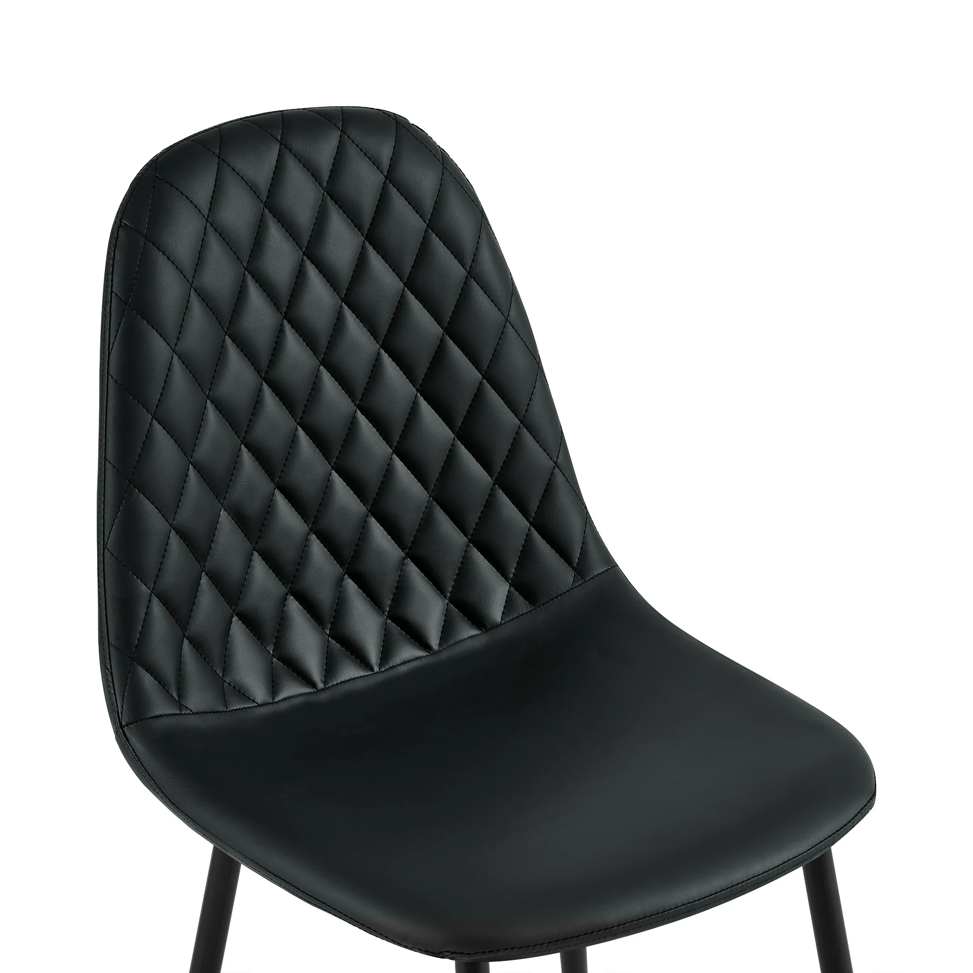 Varo PU Dining Chair - Set of 4 - Black - Image 9