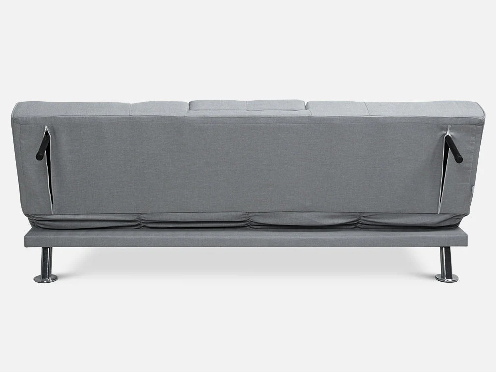 VENICE 3 Seater Sofa bed with Cup Holders - GREY - Image 7