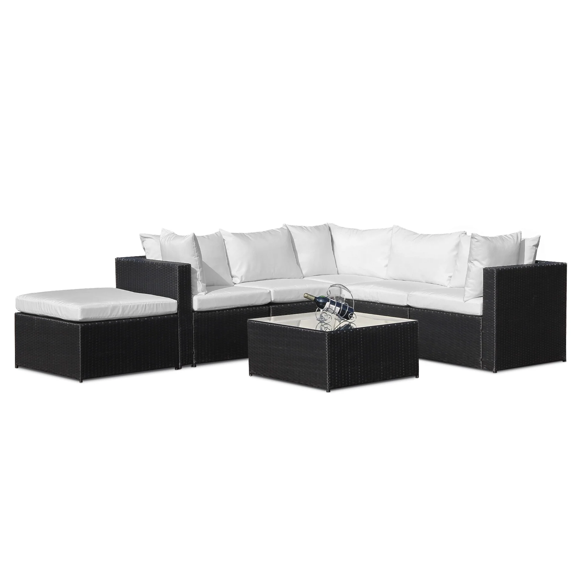 Verona 7 Piece Rattan Outdoor Sofa Set - White - Image 2