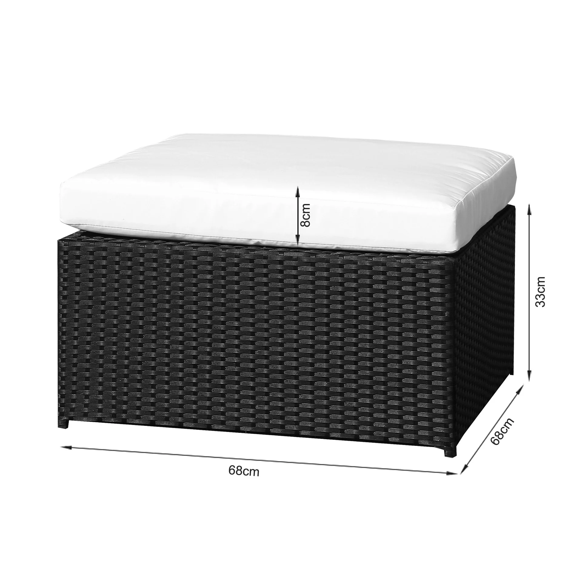 Verona 7 Piece Rattan Outdoor Sofa Set - White - Image 4