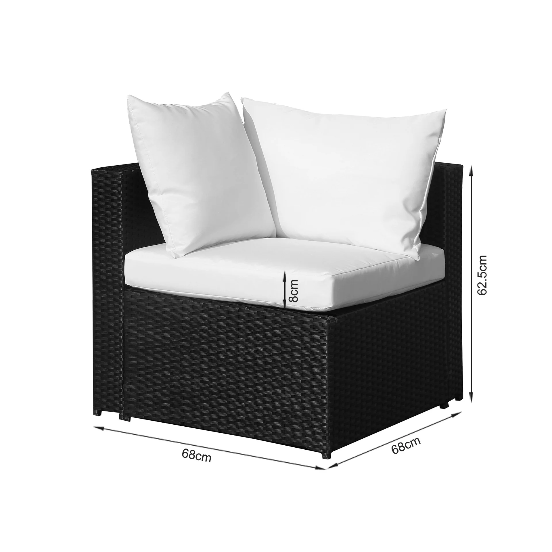 Verona 7 Piece Rattan Outdoor Sofa Set - White - Image 6