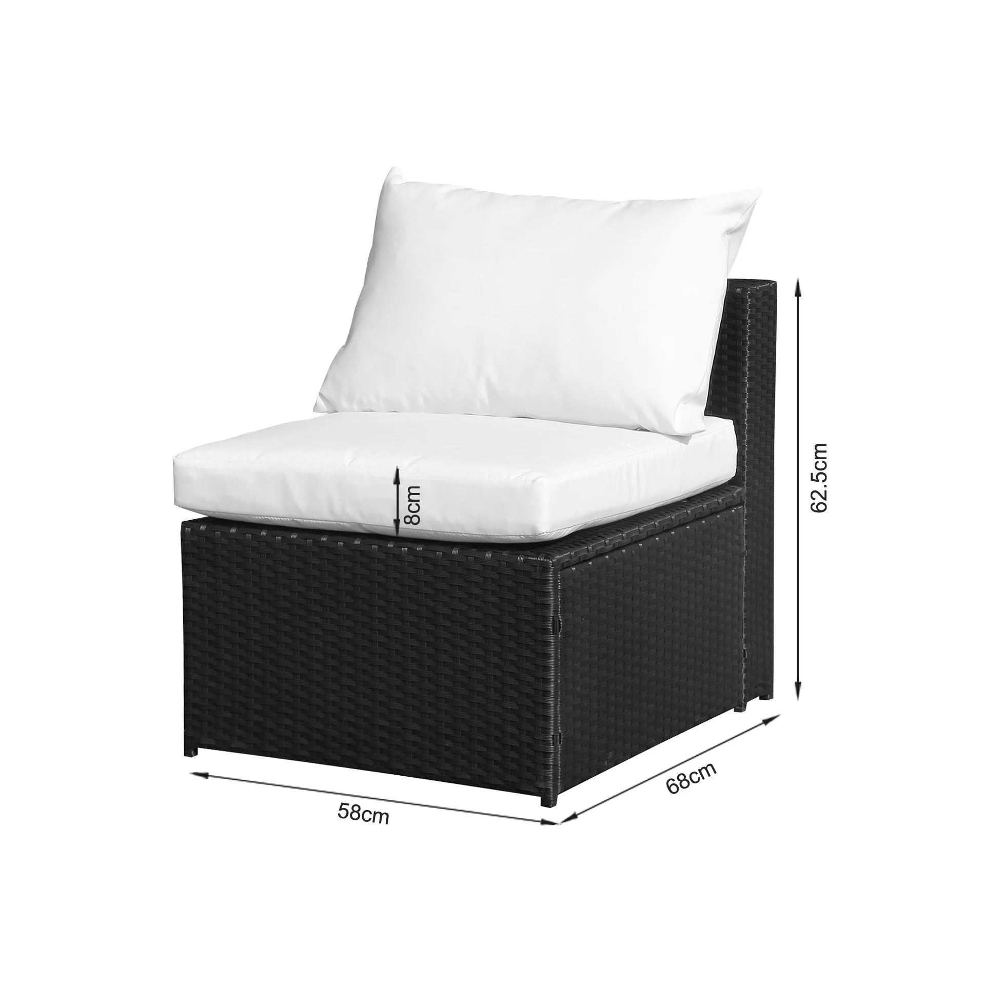 Verona 7 Piece Rattan Outdoor Sofa Set - White - Image 7