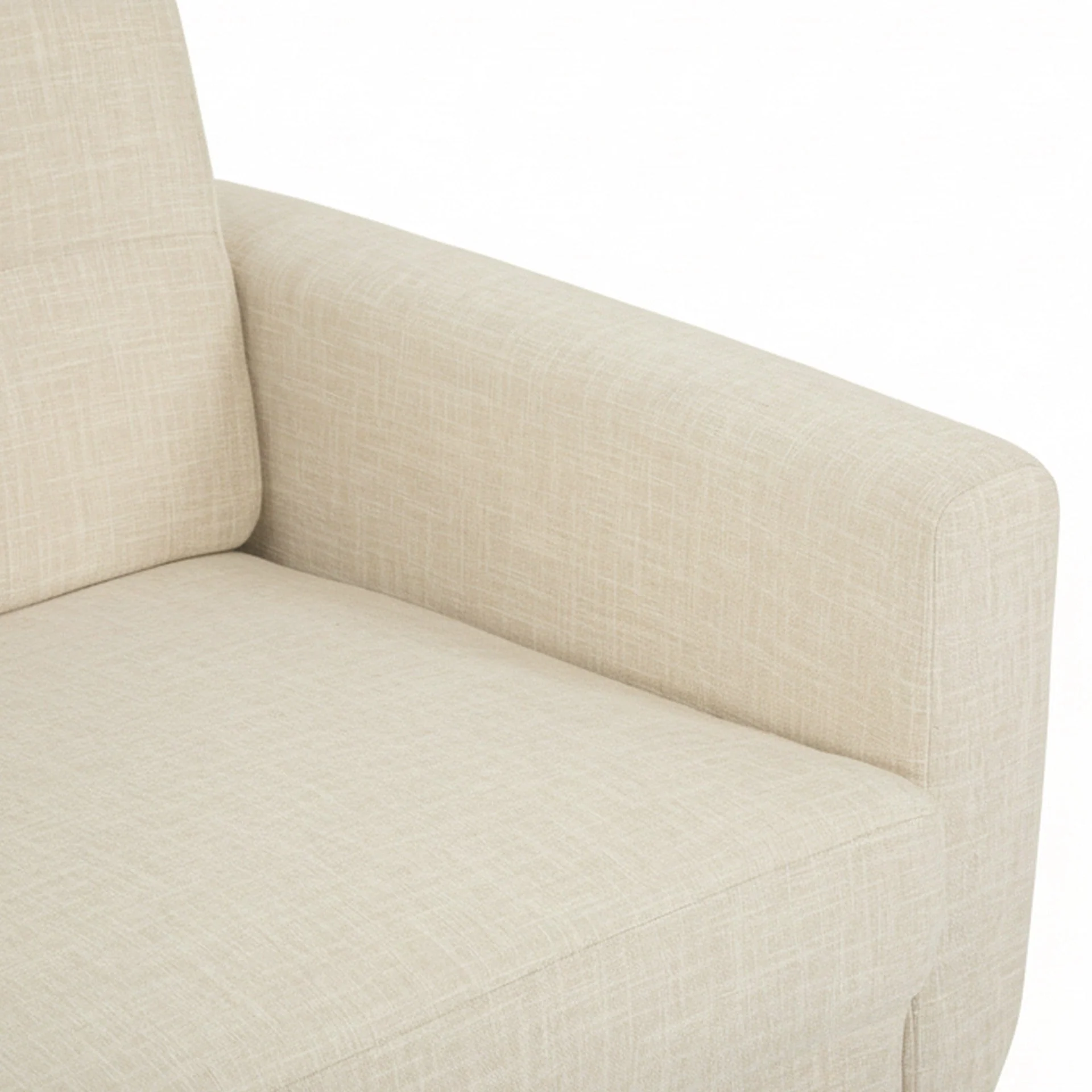 Vibe Linen 3 Seater Sofa - Beige - Image 9