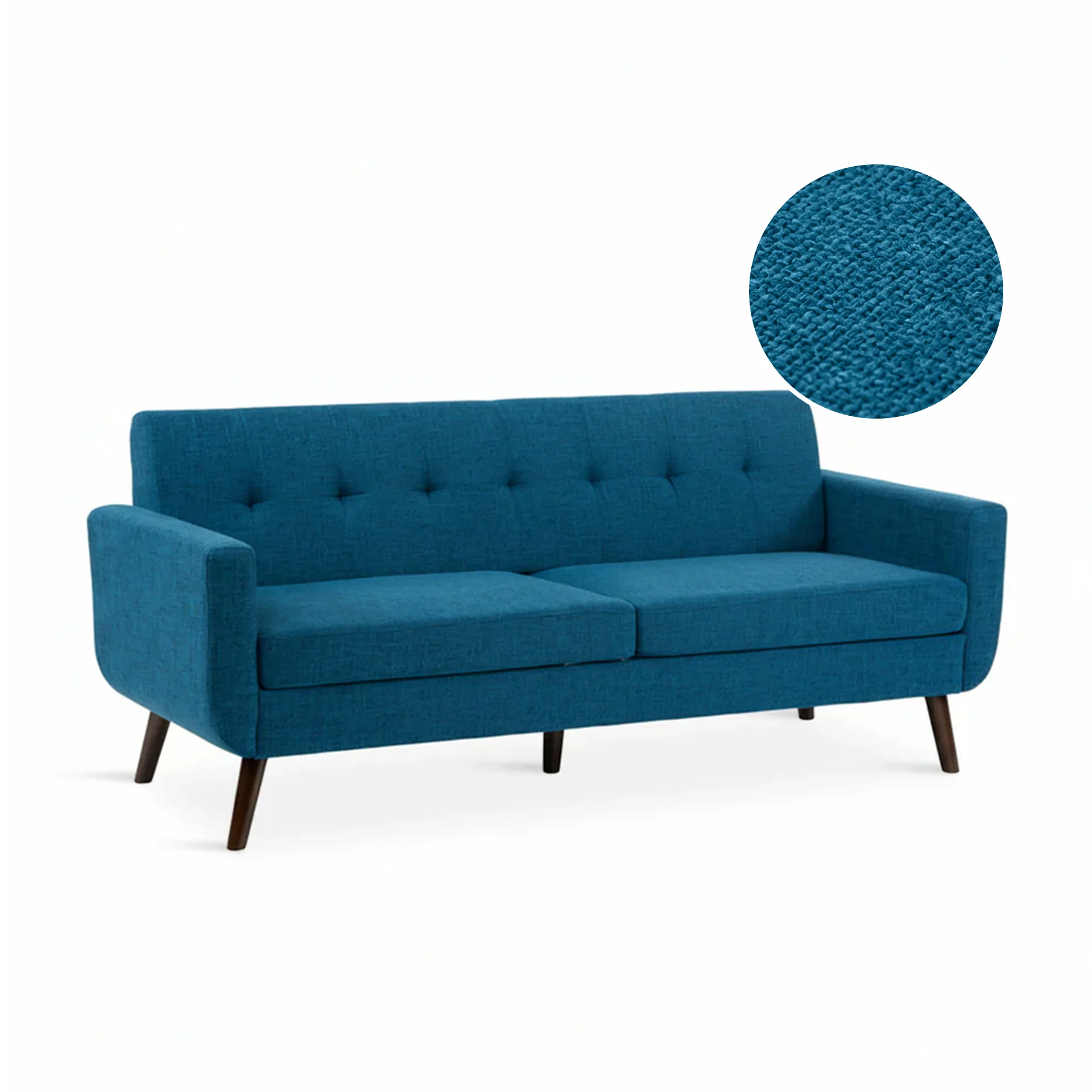 Vibe Linen 3 Seater Sofa - Blue - Image 7