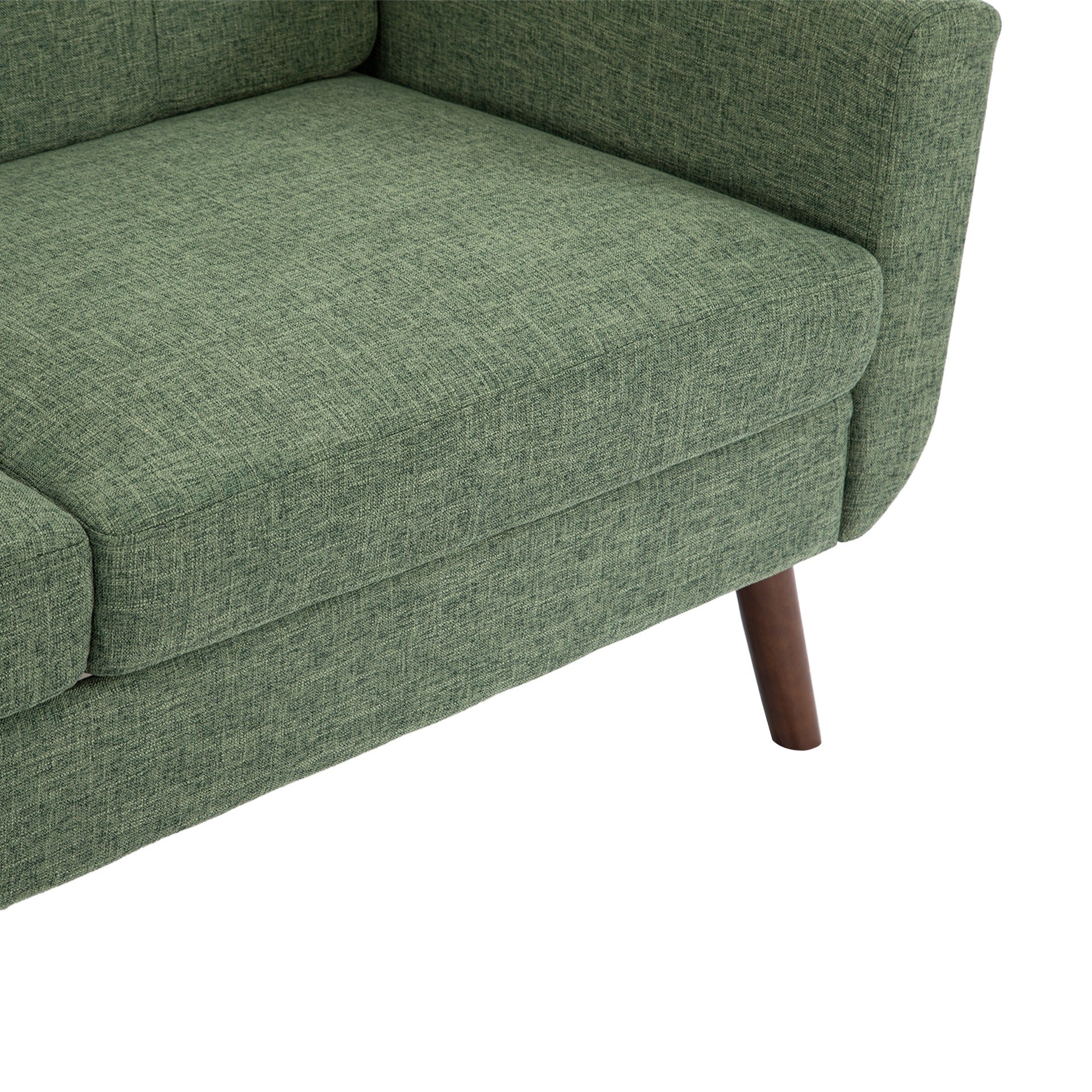 Vibe Linen 3 Seater Sofa - Green - Image 10