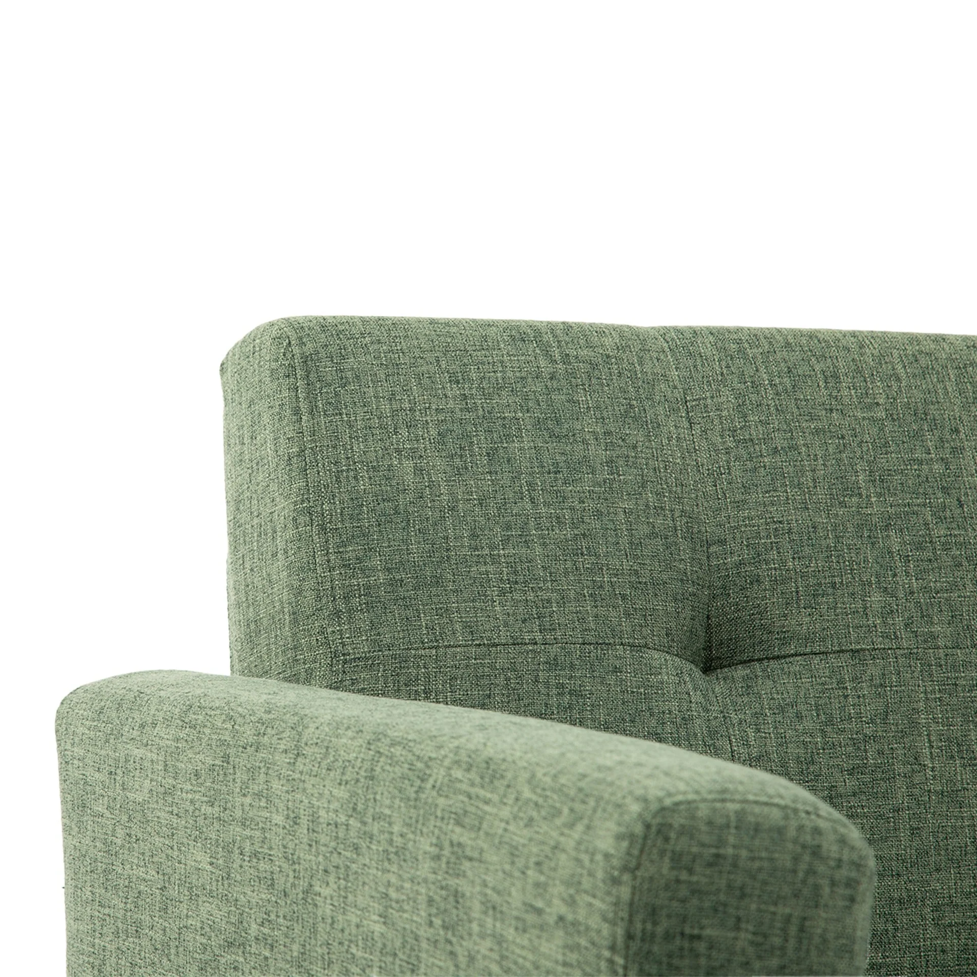 Vibe Linen 3 Seater Sofa - Green - Image 8