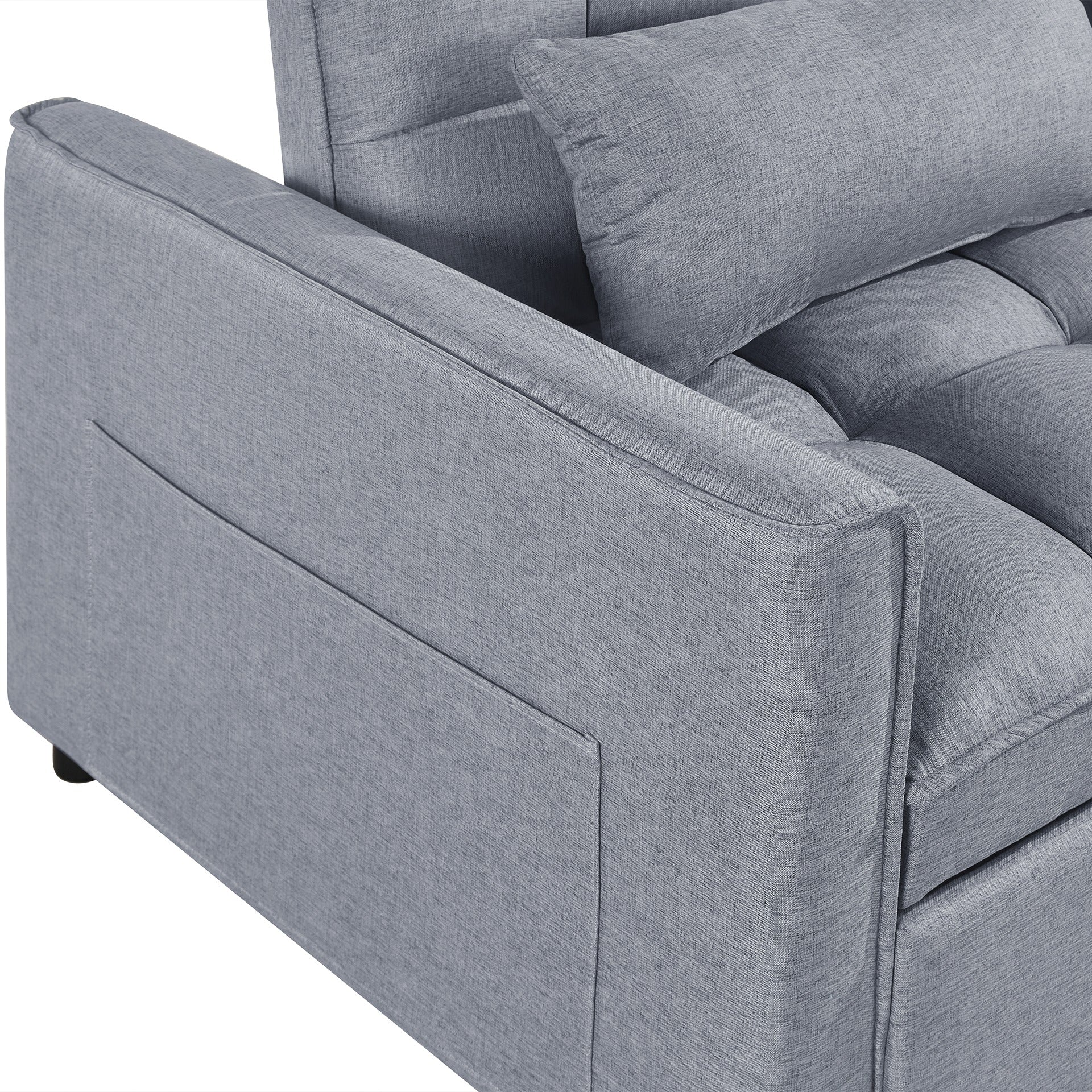 Vida 2 Seater Sofa Bed - Grey - Image 15
