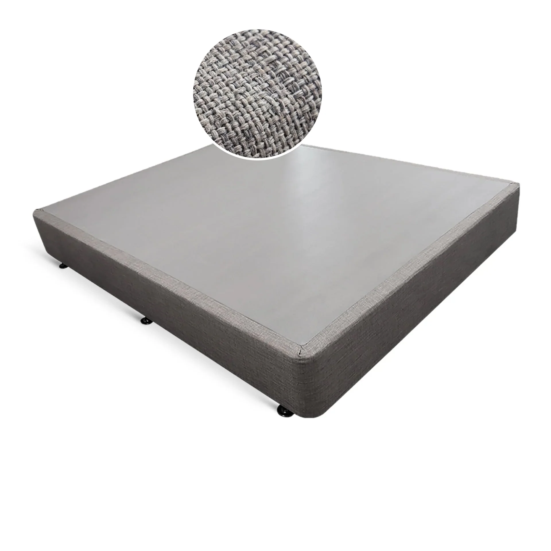 Vinson Fabric Double Bed Base - Grey - Image 6