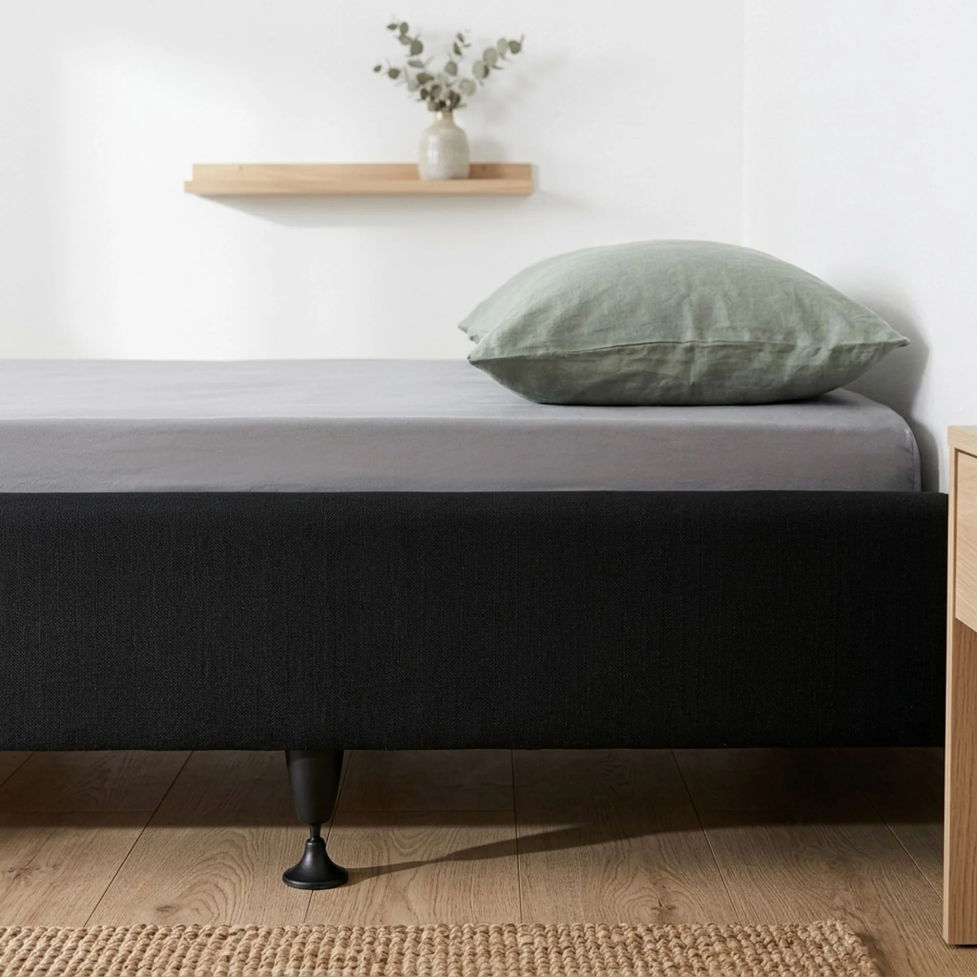 Vinson Fabric King Single Bed Base - Black - Image 6