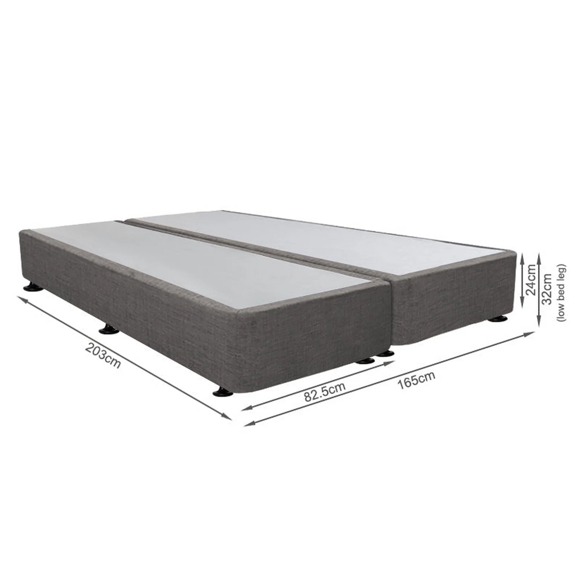 Vinson Fabric King Split Bed Base - Slate - Image 7