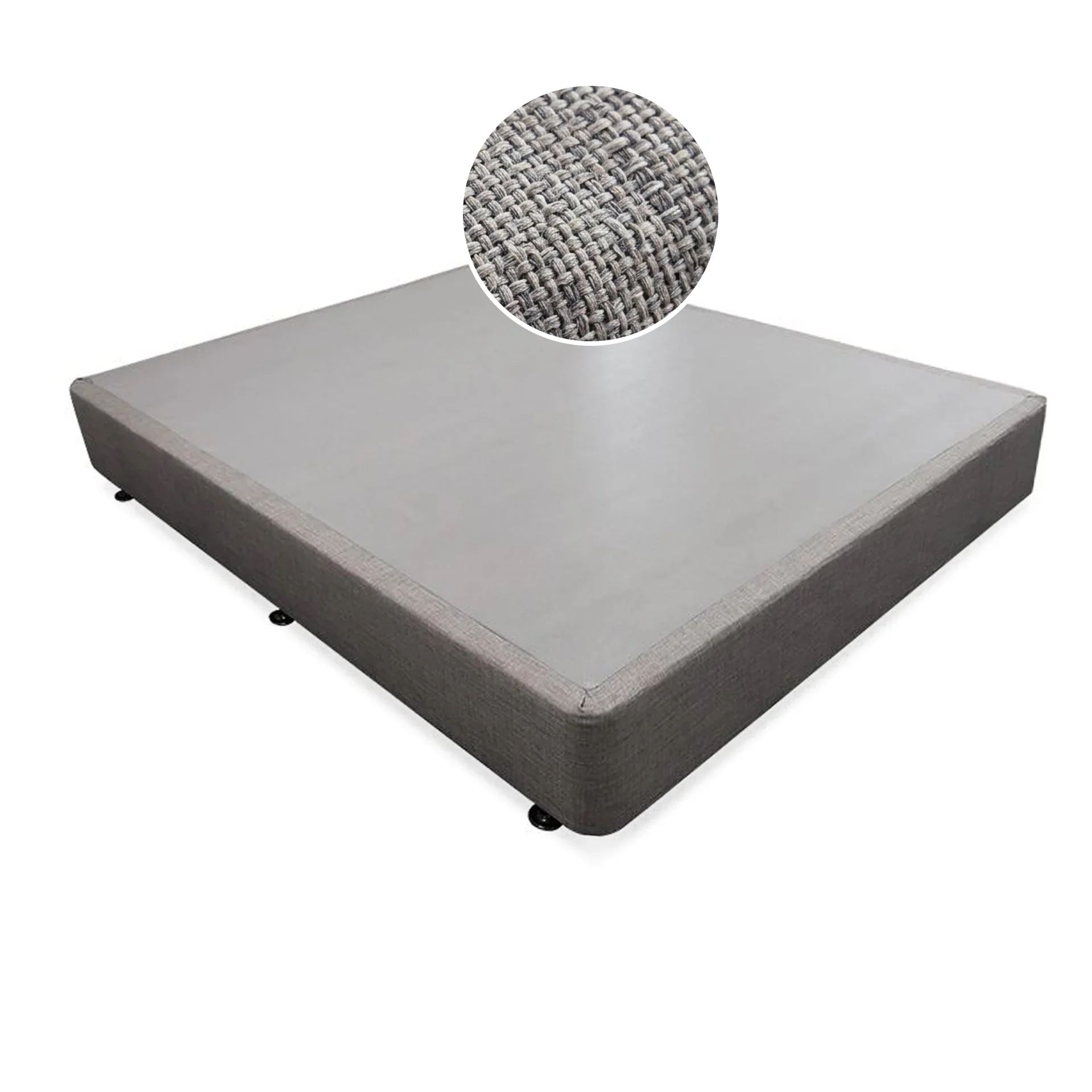 Vinson Fabric Queen Bed Base - Grey - Image 7