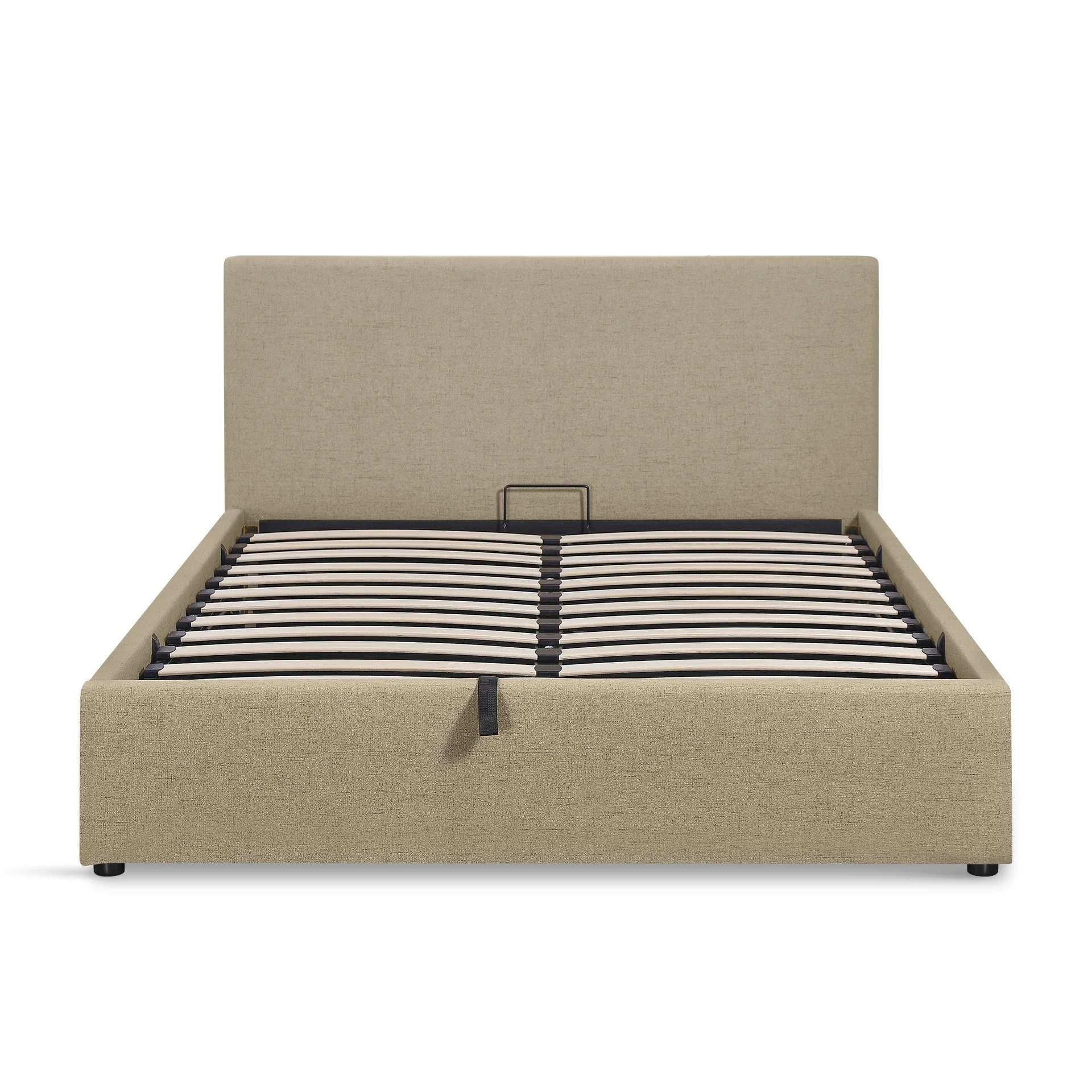 Violet Double Gas Lift Bed Frame - Beige - Image 6