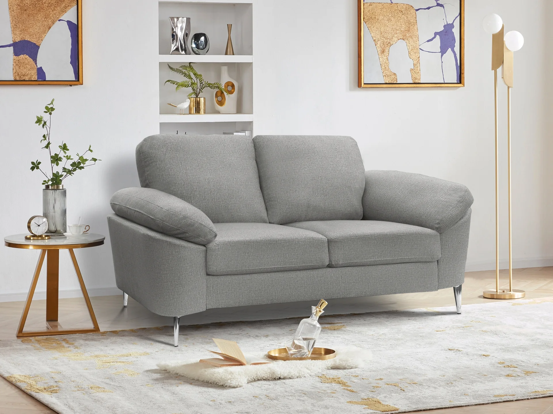 Visalia 2 Seater Sofa - Dark Grey - Image 2