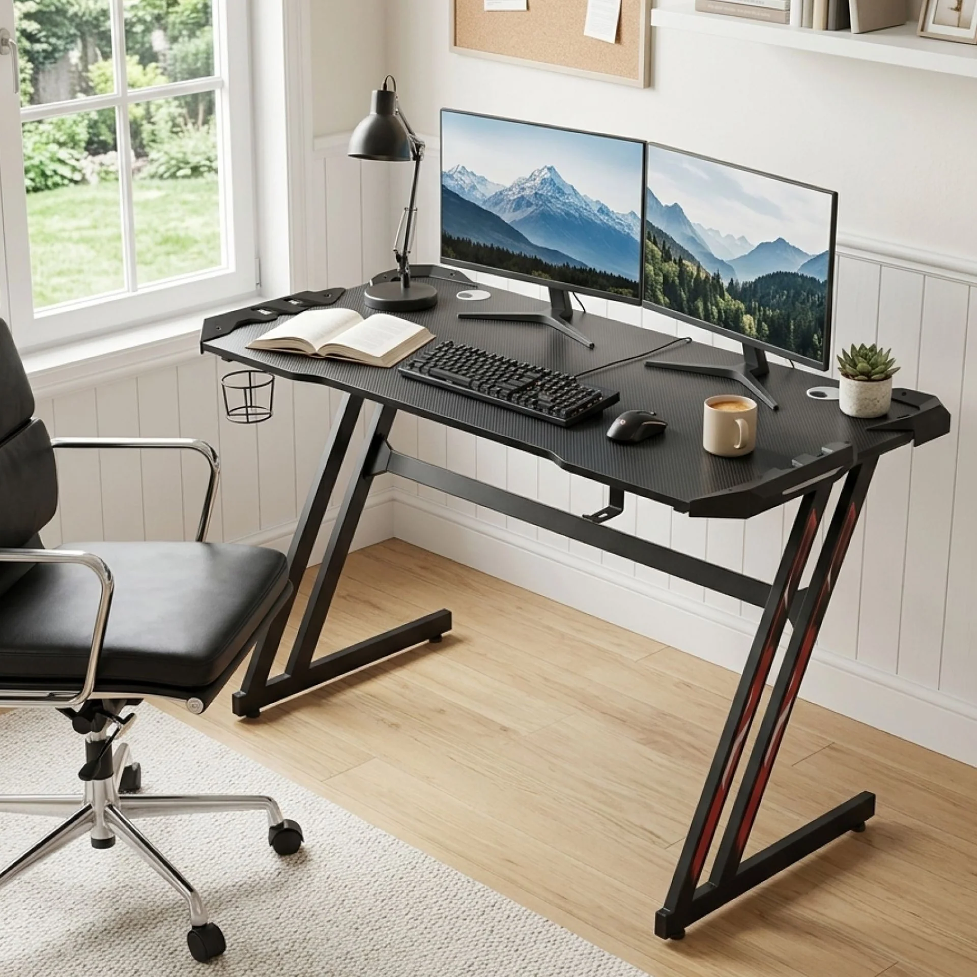 Vortex 120cm Gaming Desk - Carbon Black - Image 3