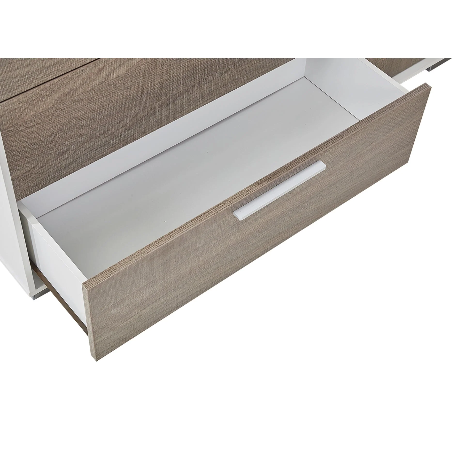 Waipoua 4 Drawer Low Boy with Mirror- Grey Oak - Image 13