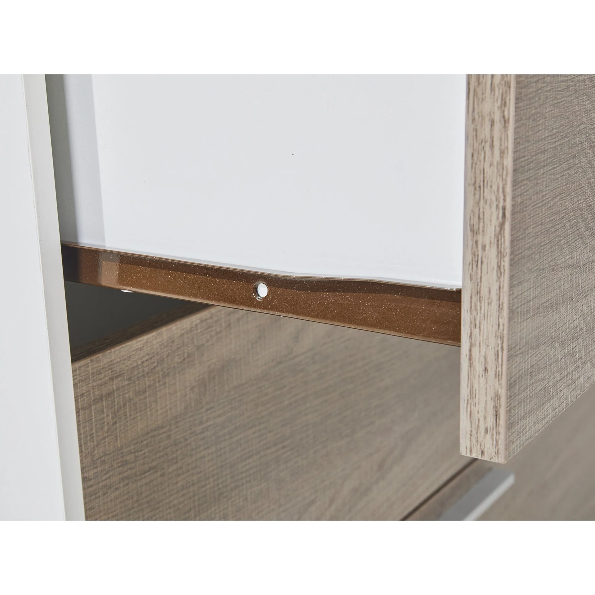 Waipoua 4 Drawer Low Boy with Mirror- Grey Oak - Image 14