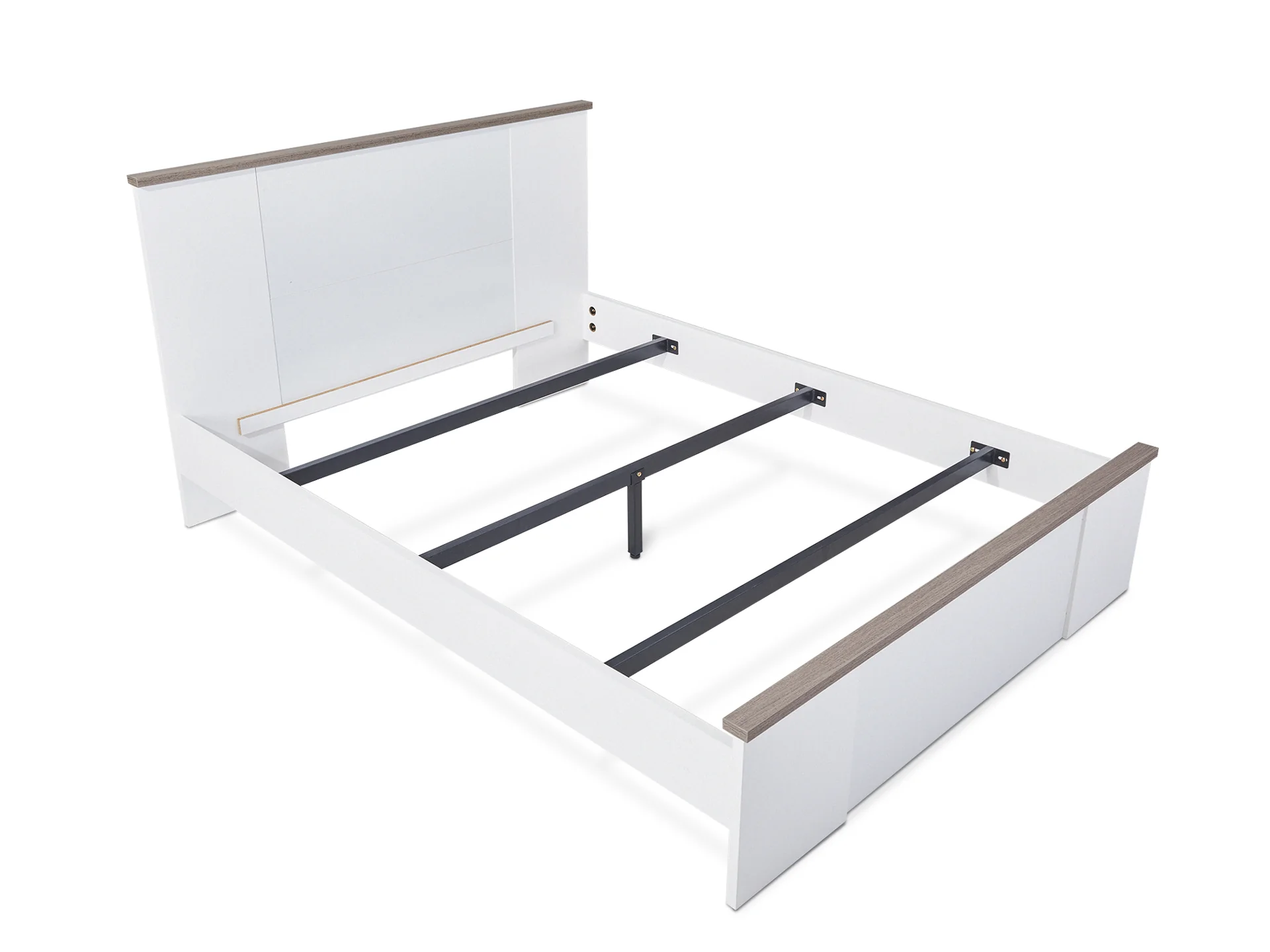 WAIPOUA Queen Wooden Bed Frame - GREY Oak - Image 4