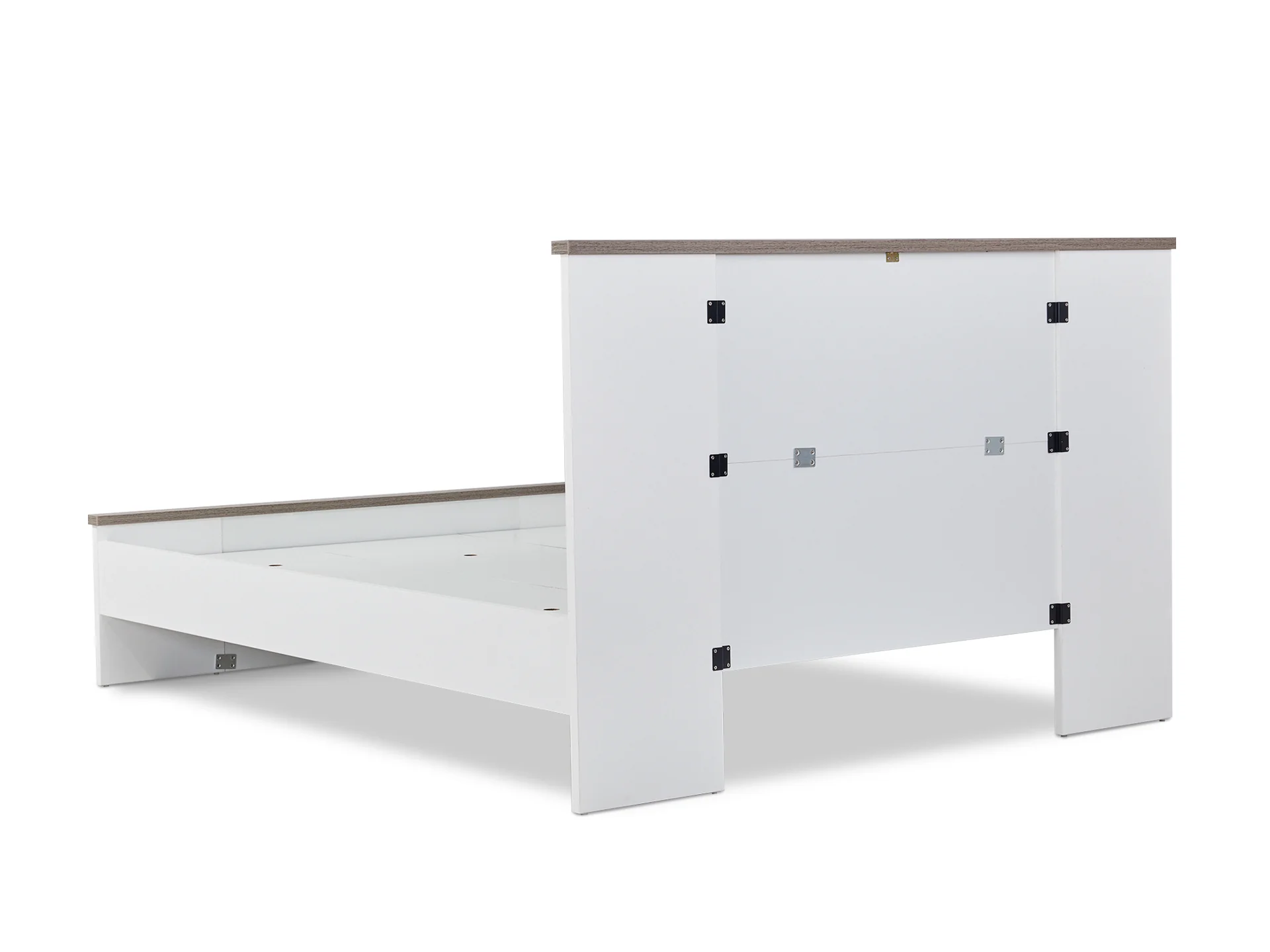 WAIPOUA Queen Wooden Bed Frame - GREY Oak - Image 5