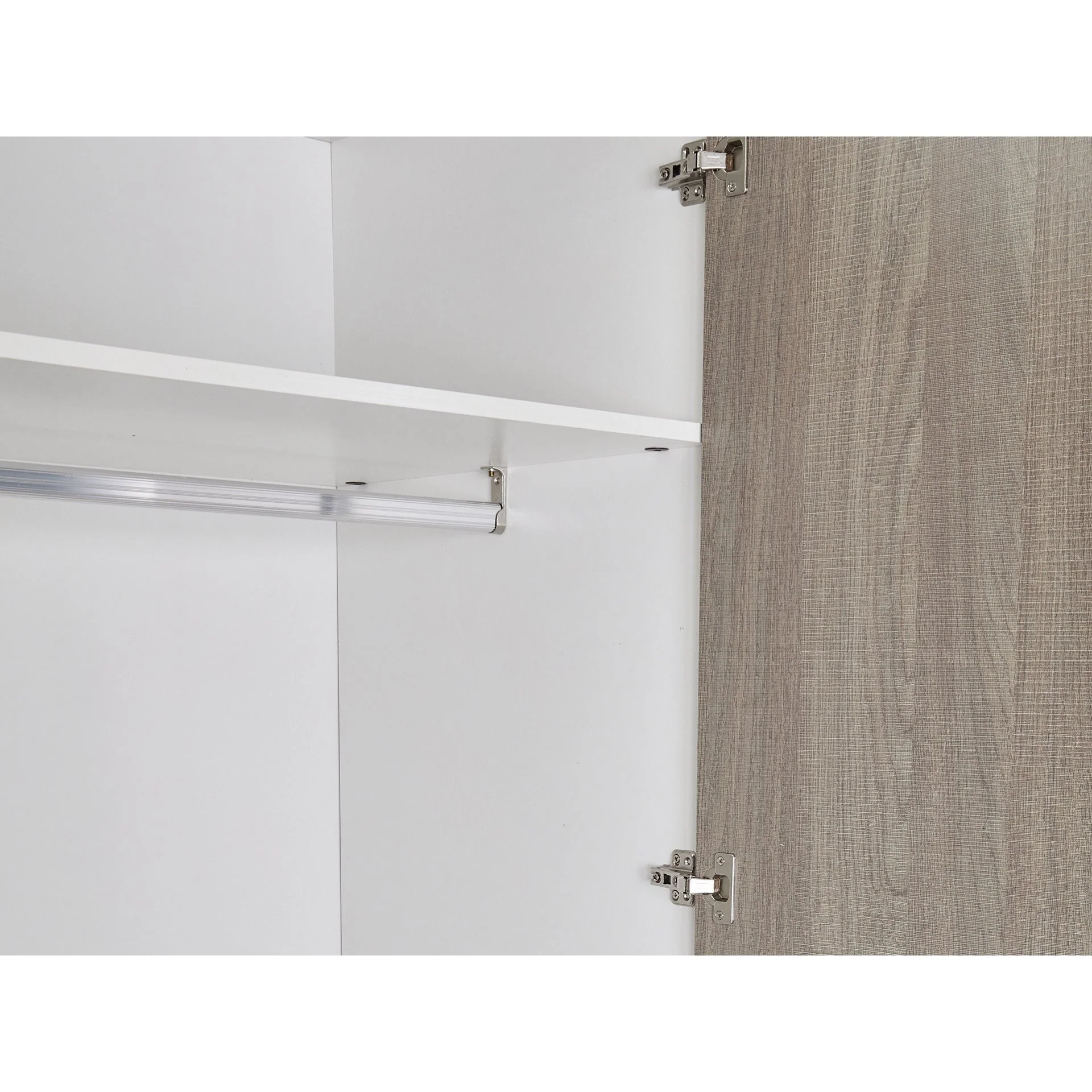 Waipoua Wooden Wardrobe - Grey Oak - Image 10