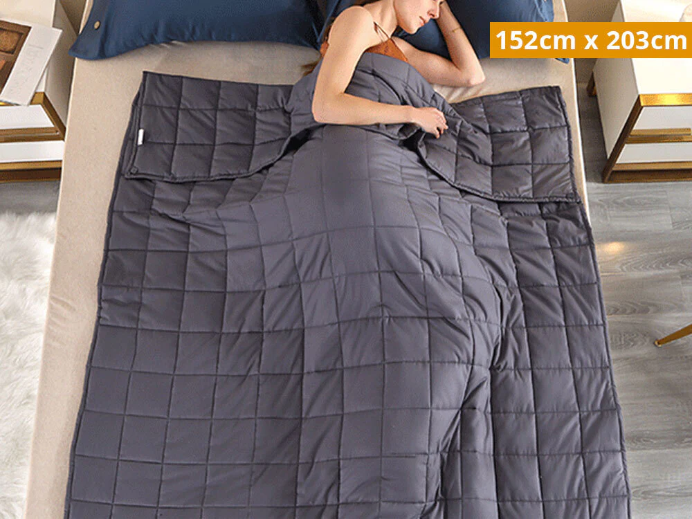 Weighted Blanket 152cm x 203cm 9kg - GREY - Image 10