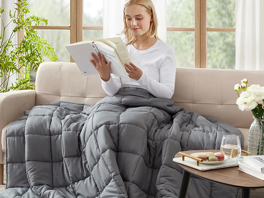 Weighted Blanket 152cm x 203cm 9kg - GREY - Image 12