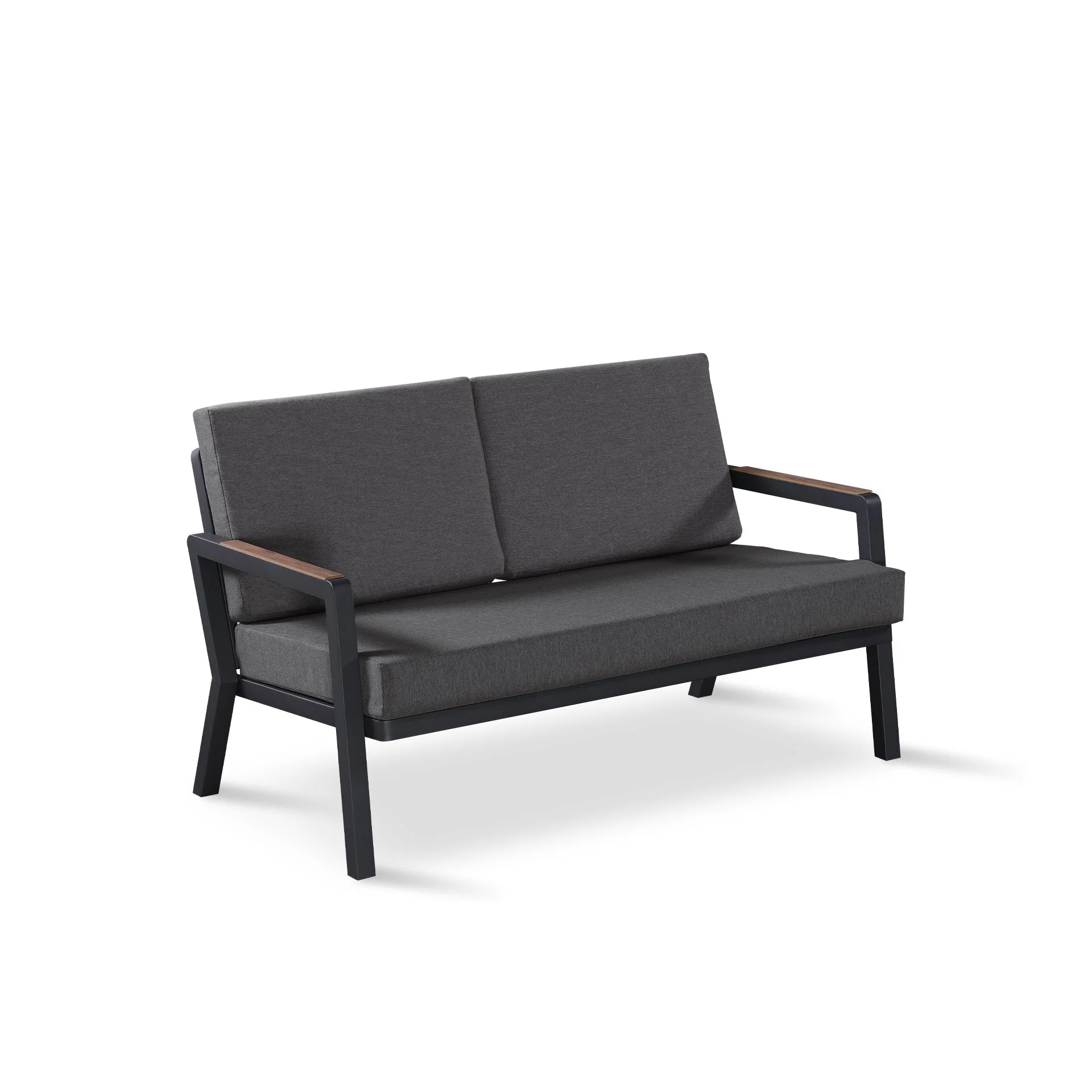 Wellesley 4 Piece Outdoor Sofa Set - Dark Grey - Image 9