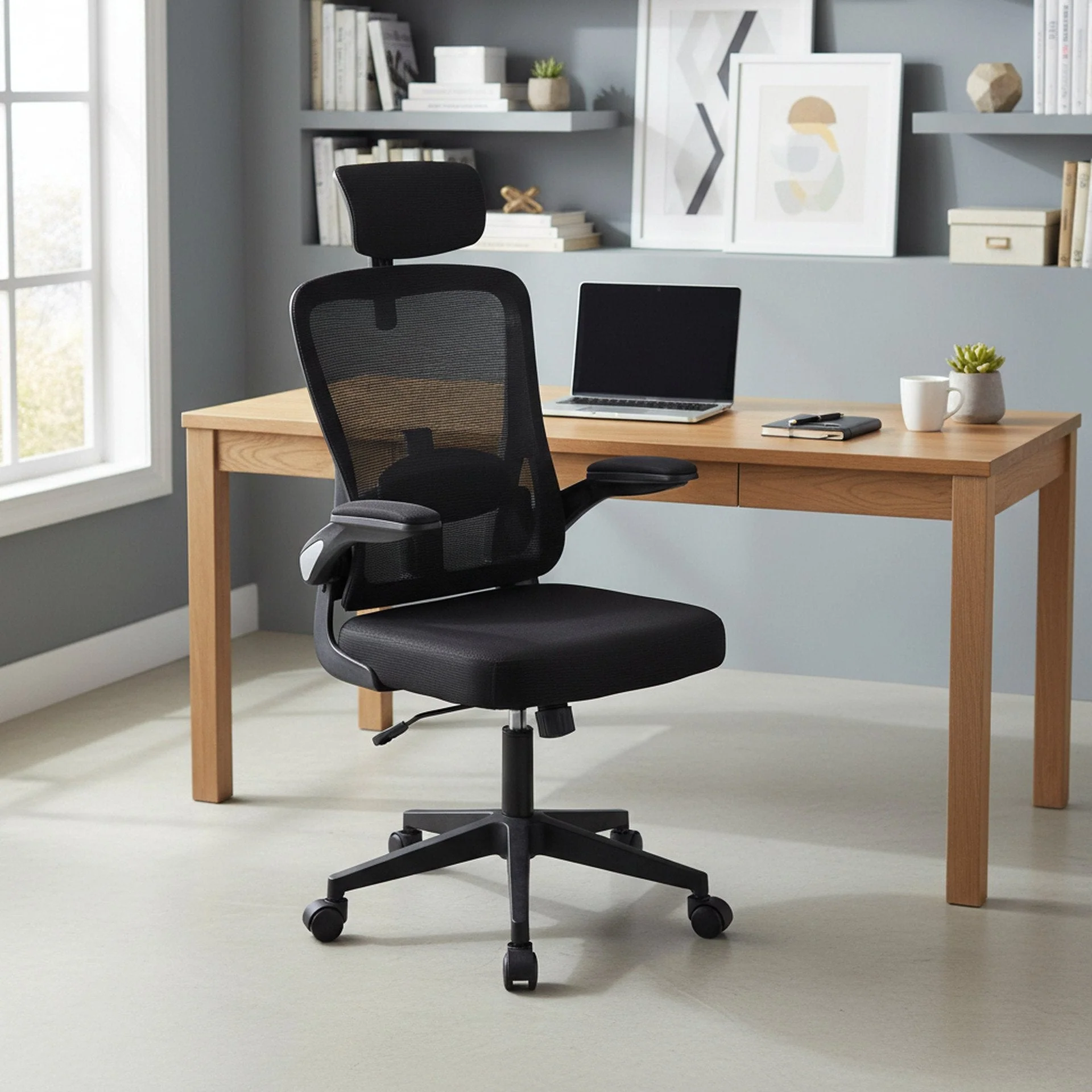 Wells Office Chair - Black - Image 4