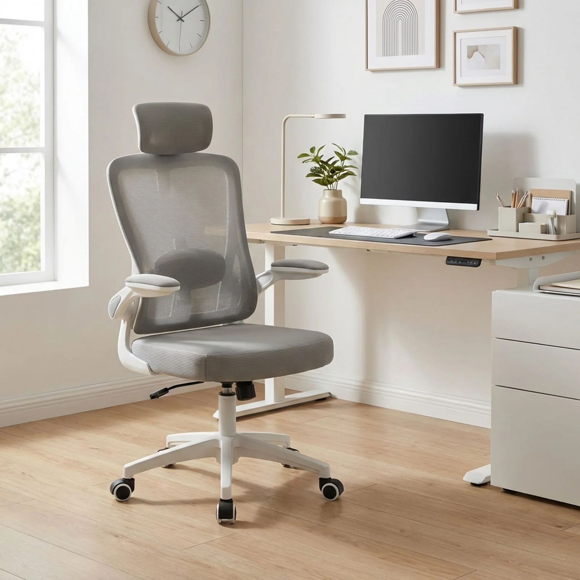 Wells Office Chair - Grey - Image 2