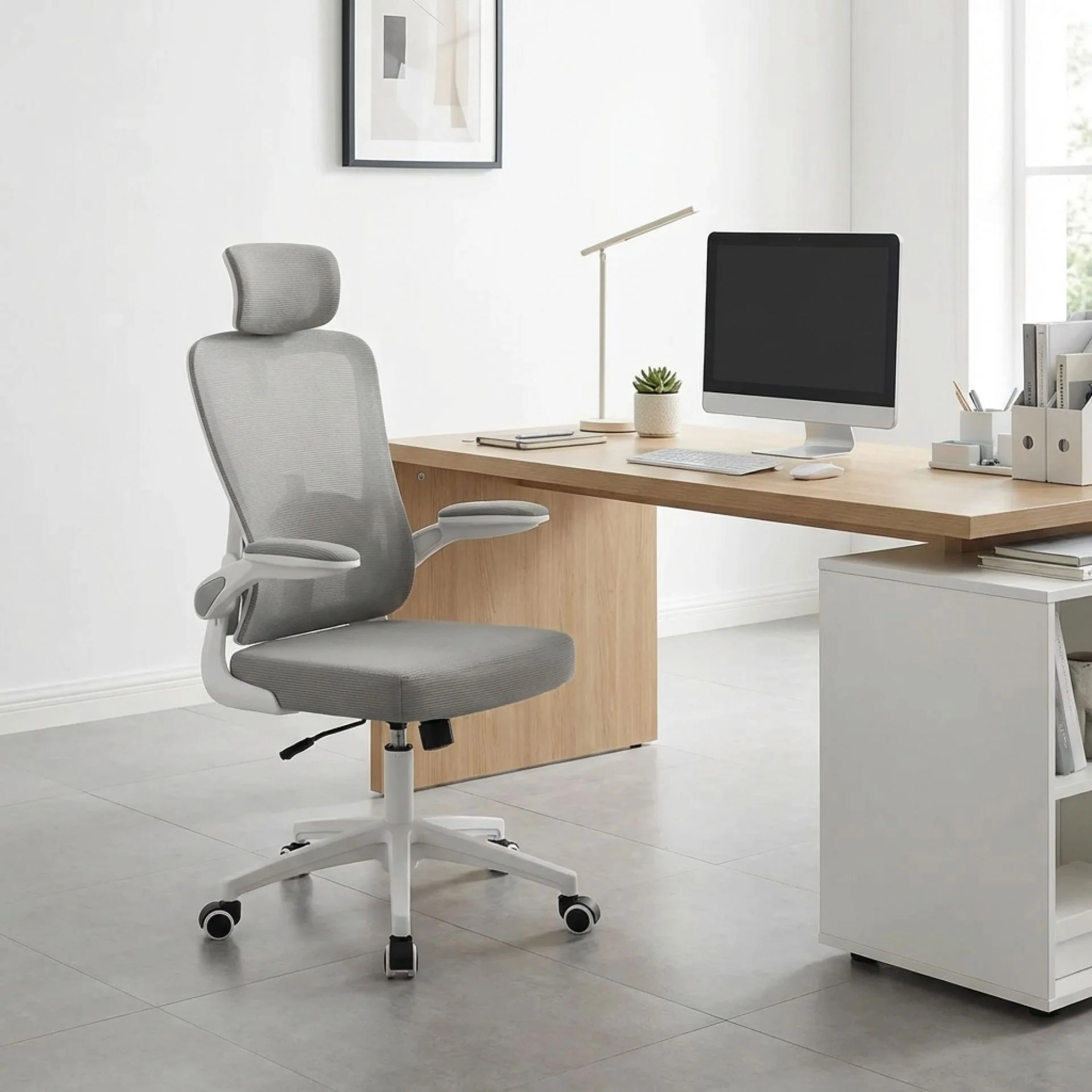Wells Office Chair - Grey - Image 5