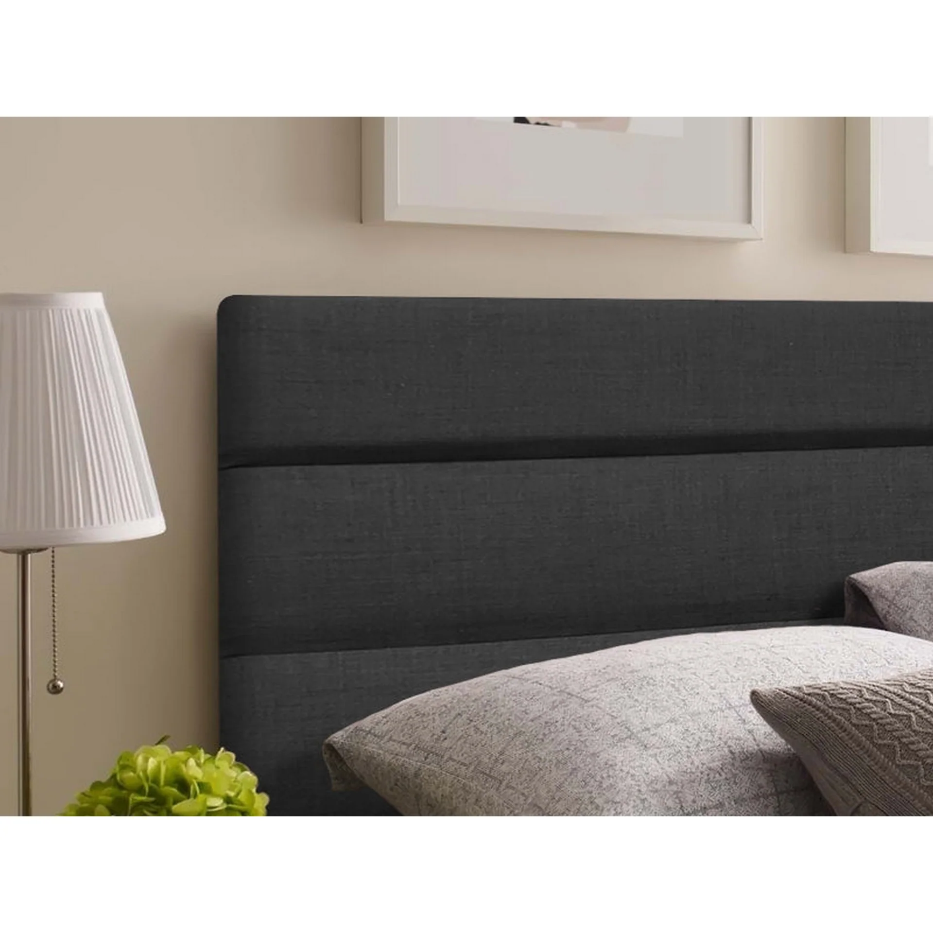 WENDY Upholstered Headboard California King - BLACK - Image 6