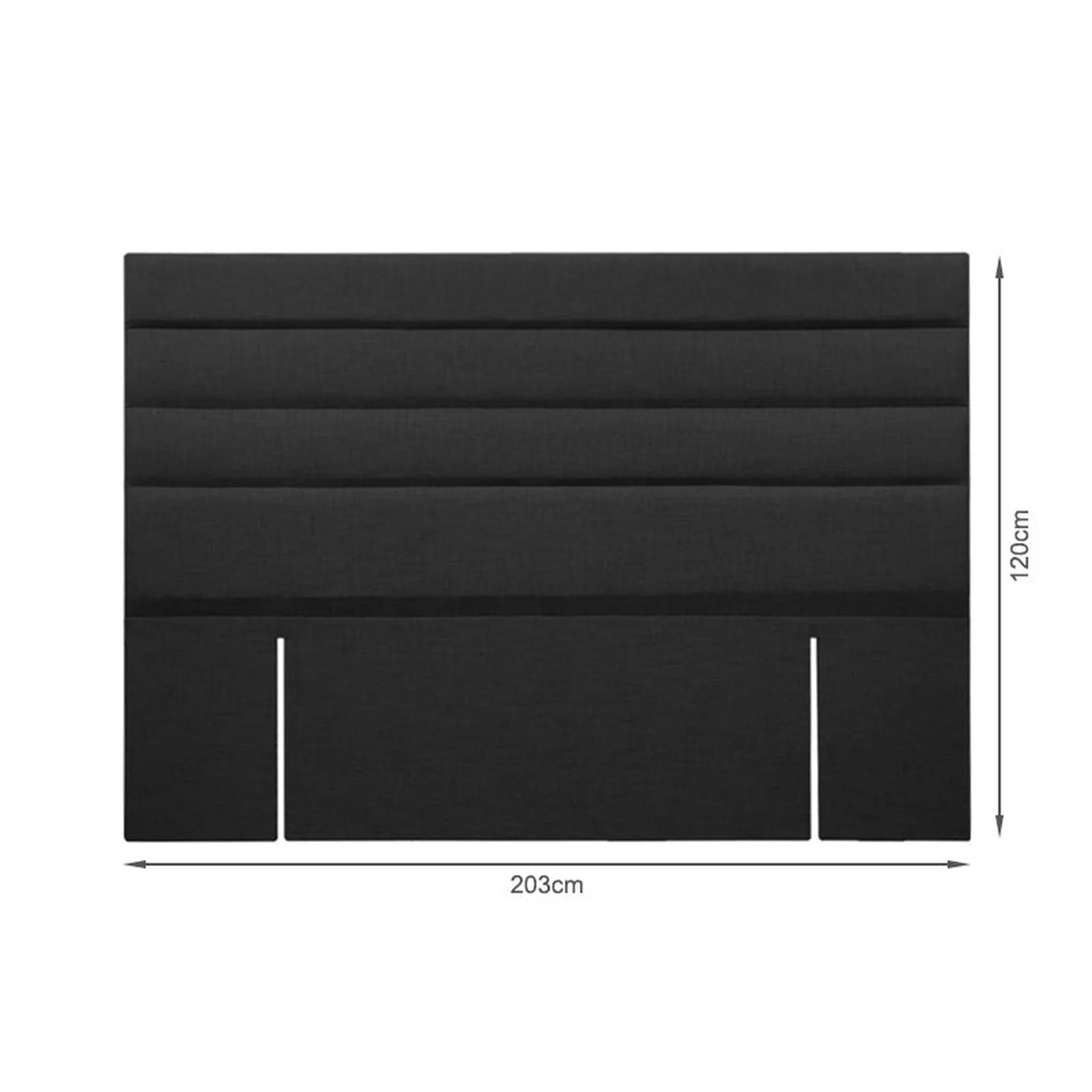 WENDY Upholstered Headboard California King - BLACK - Image 7