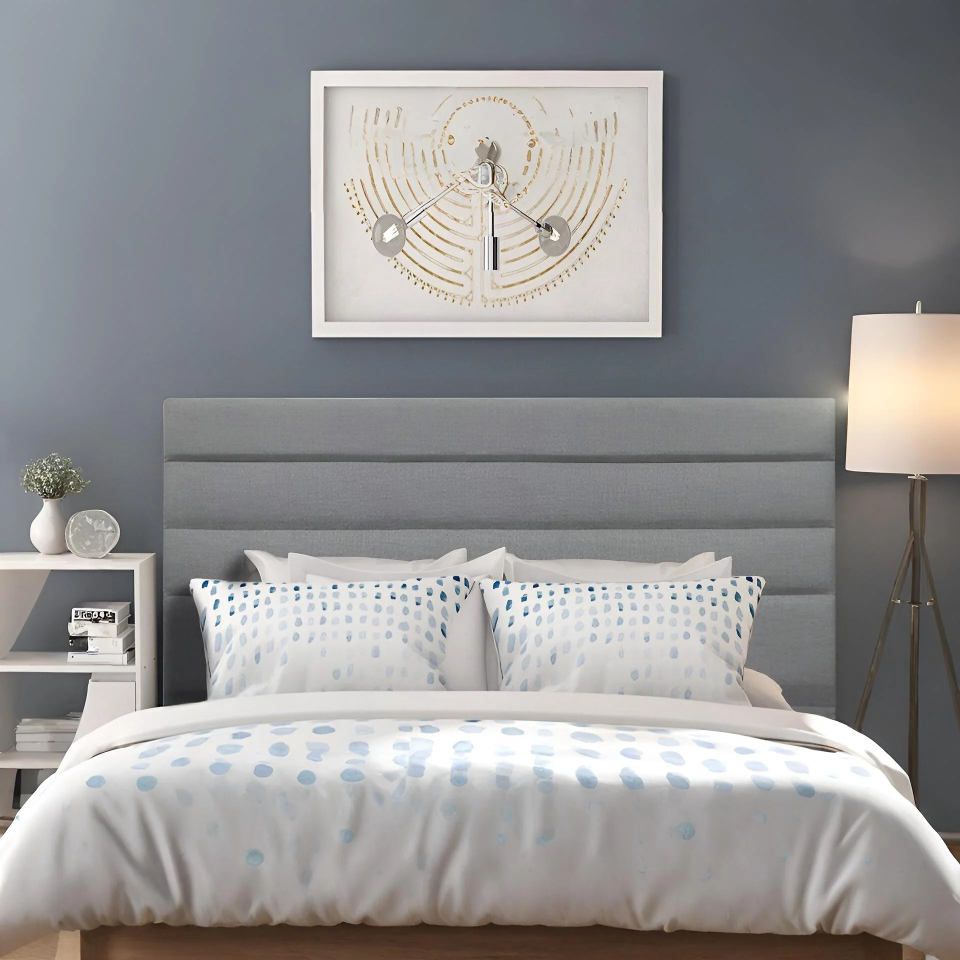 WENDY Upholstered Headboard California King - GREY