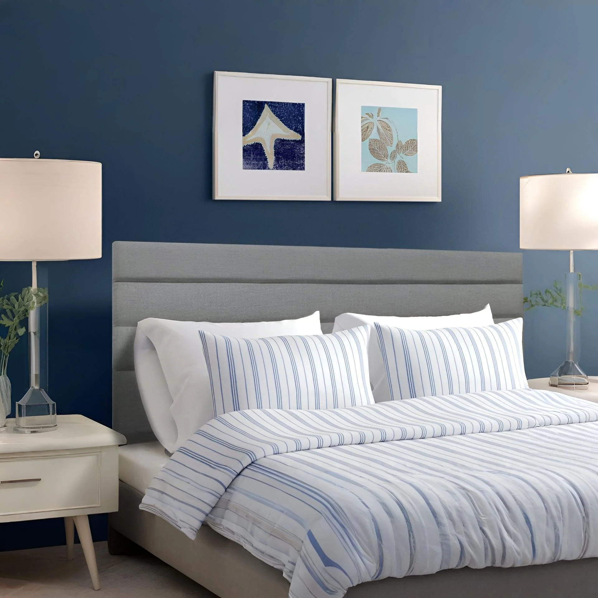 WENDY Upholstered Headboard California King - GREY - Image 4