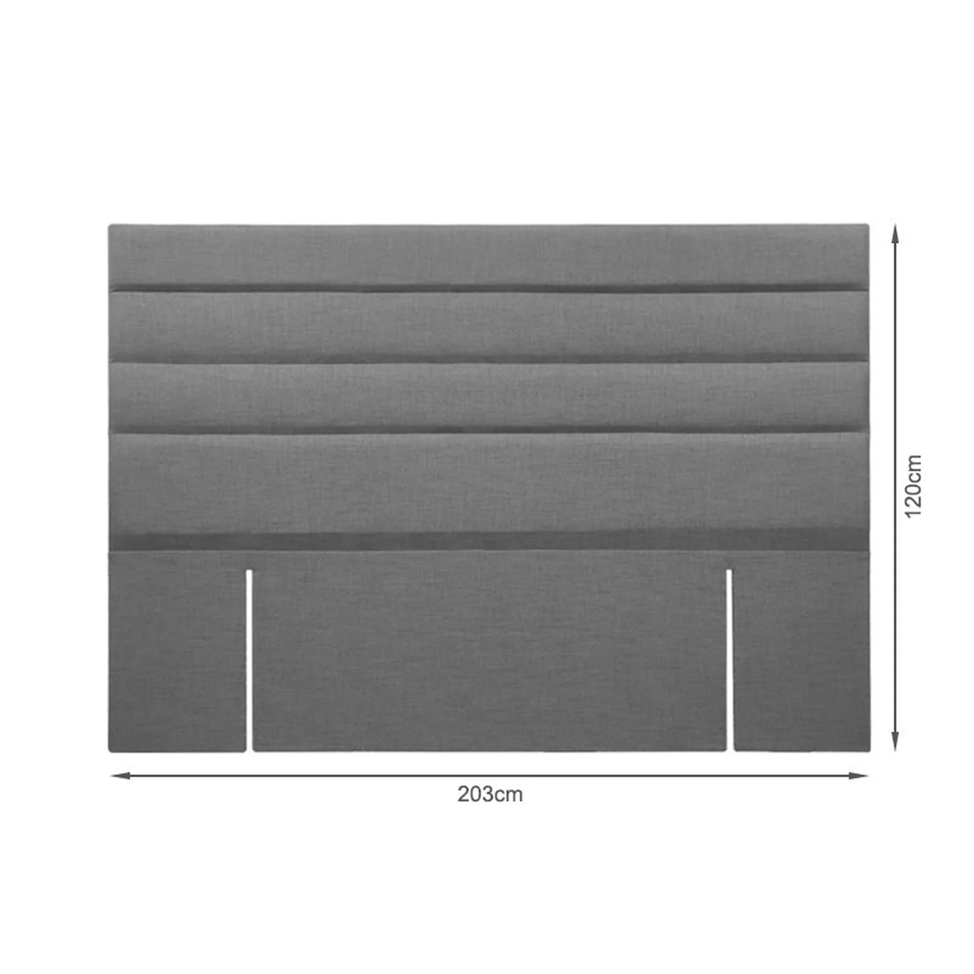 WENDY Upholstered Headboard California King - GREY - Image 8