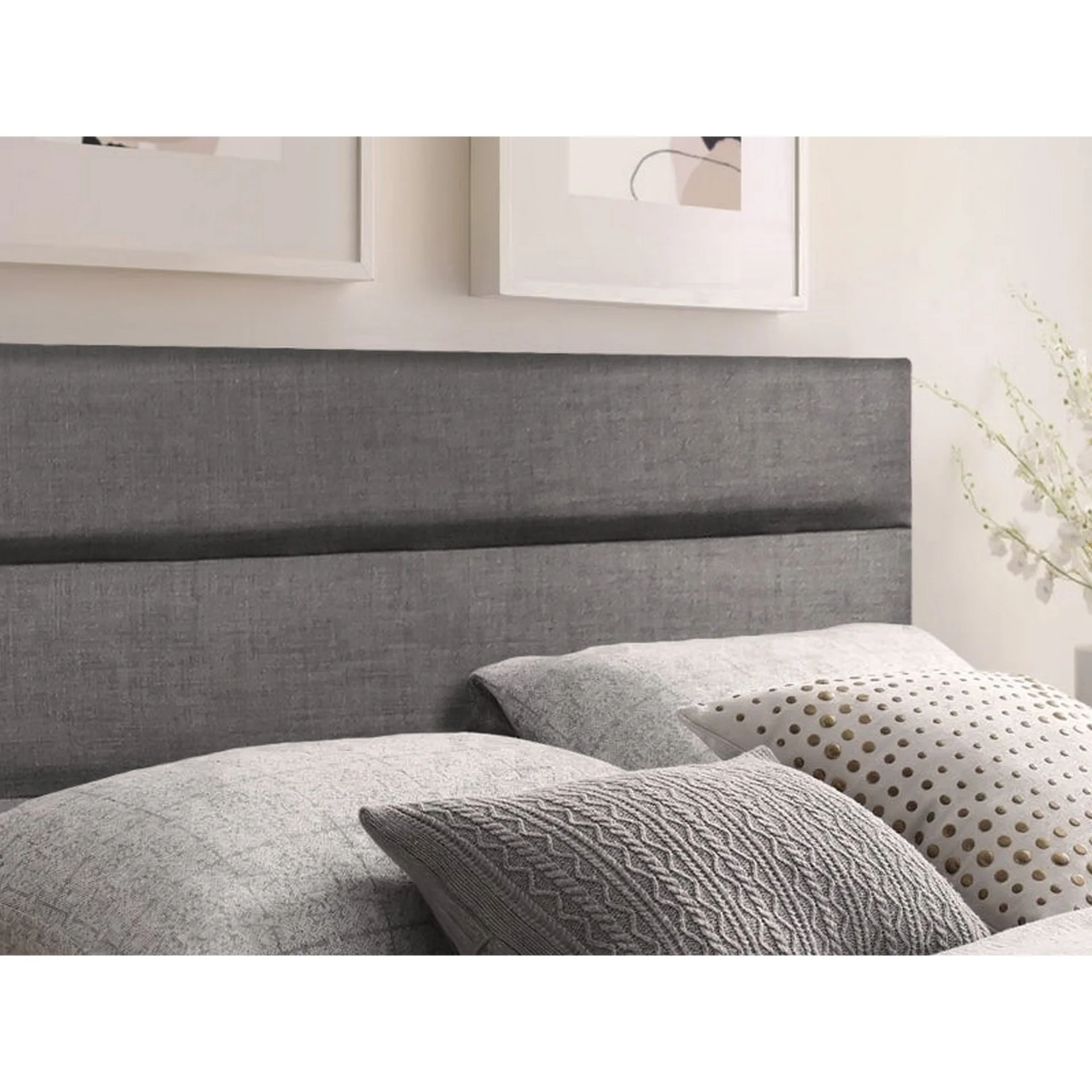 WENDY Upholstered Headboard California King - SLATE - Image 4