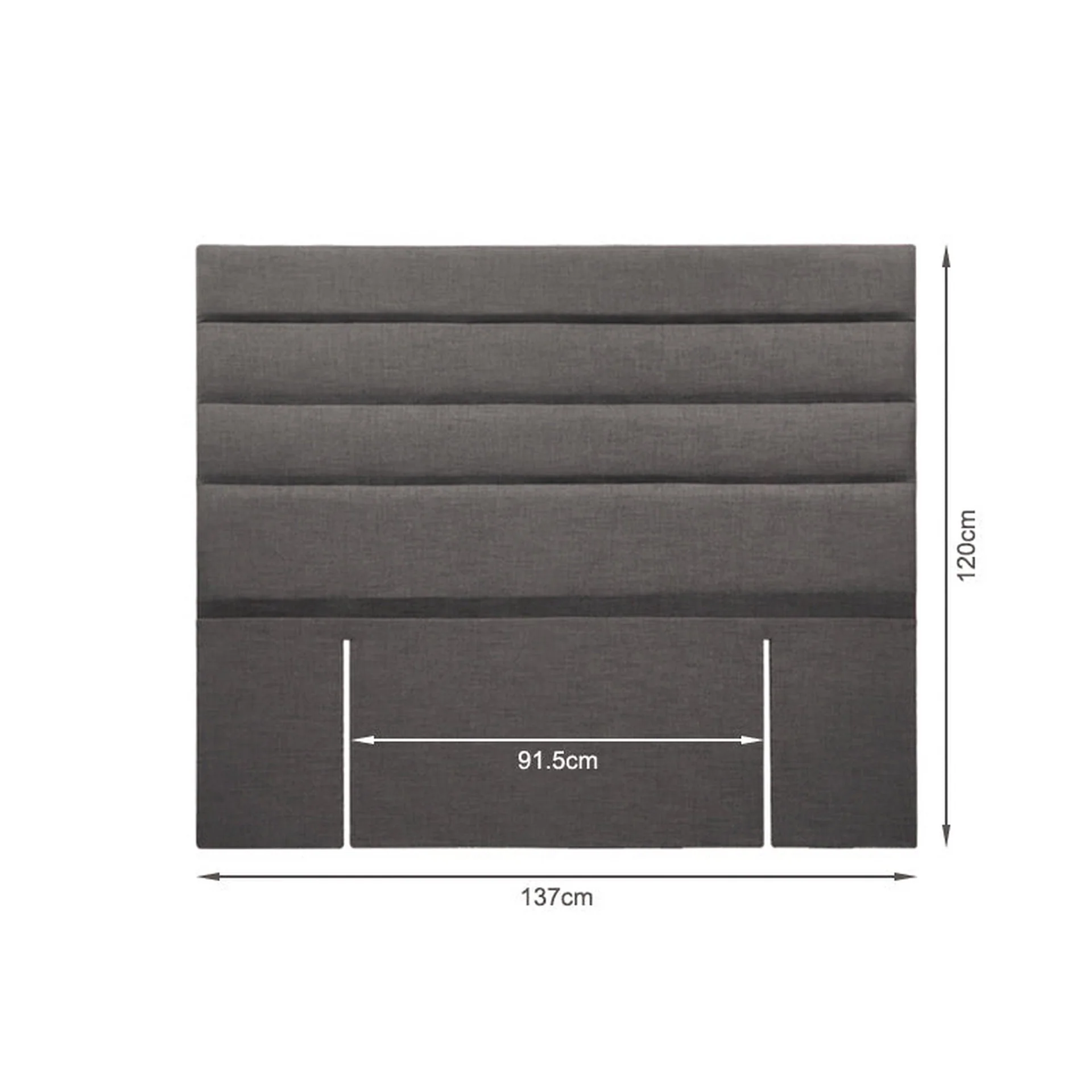 WENDY Upholstered Headboard Double - SLATE - Image 4