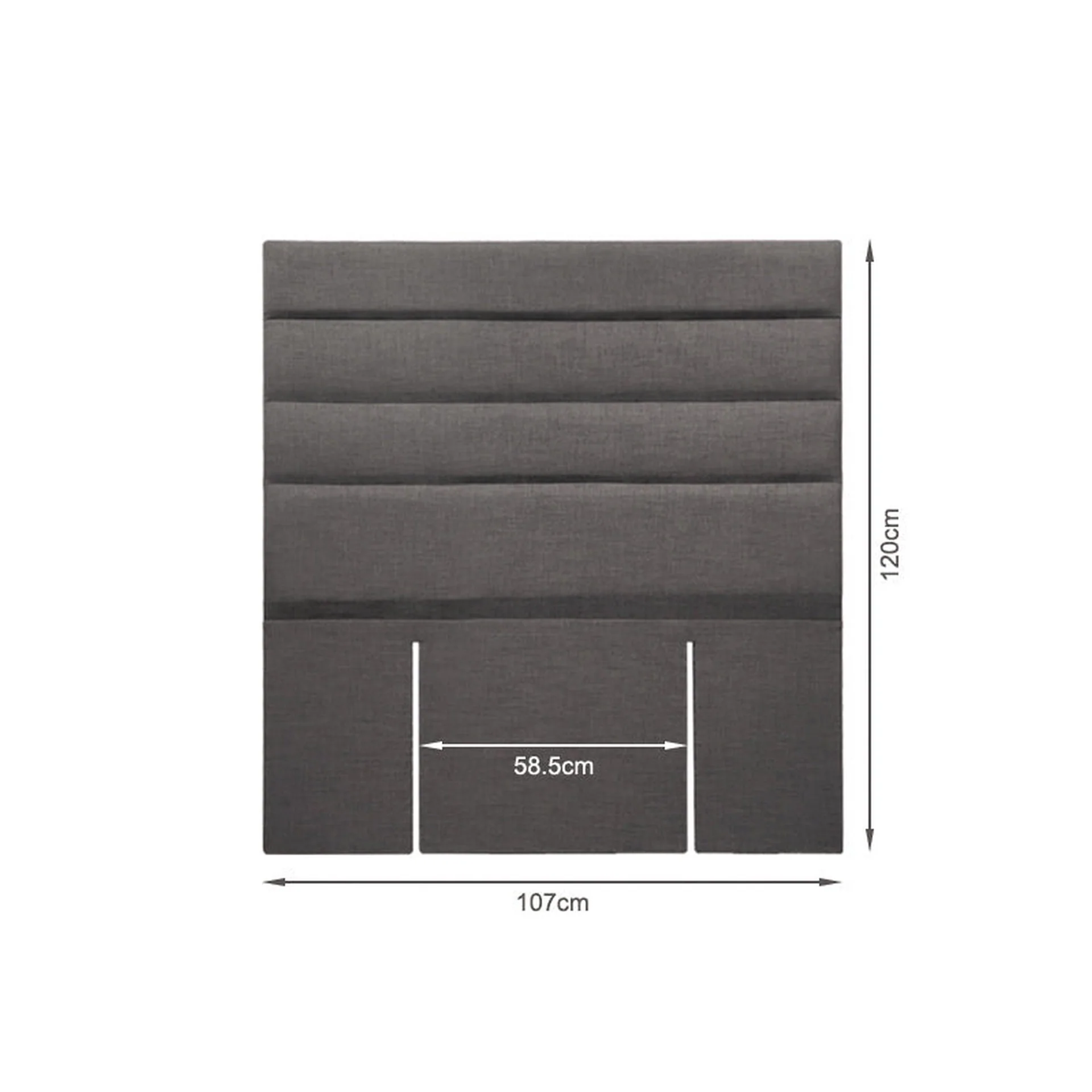 WENDY Upholstered Headboard King Single - SLATE - Image 6