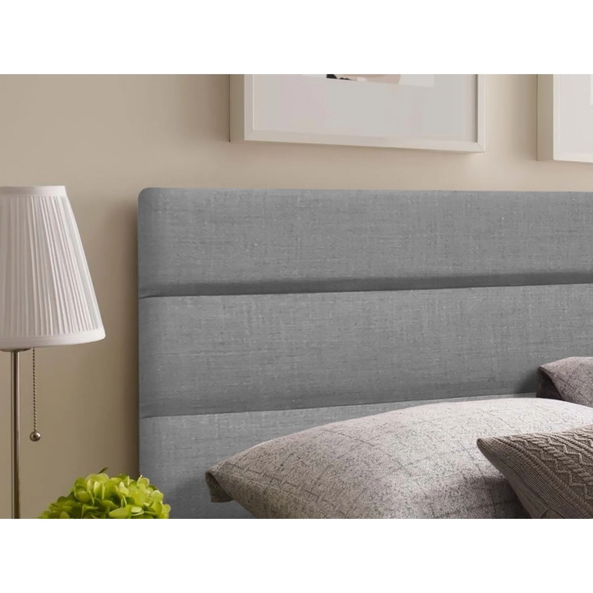 WENDY Upholstered Headboard Queen - GREY - Image 6