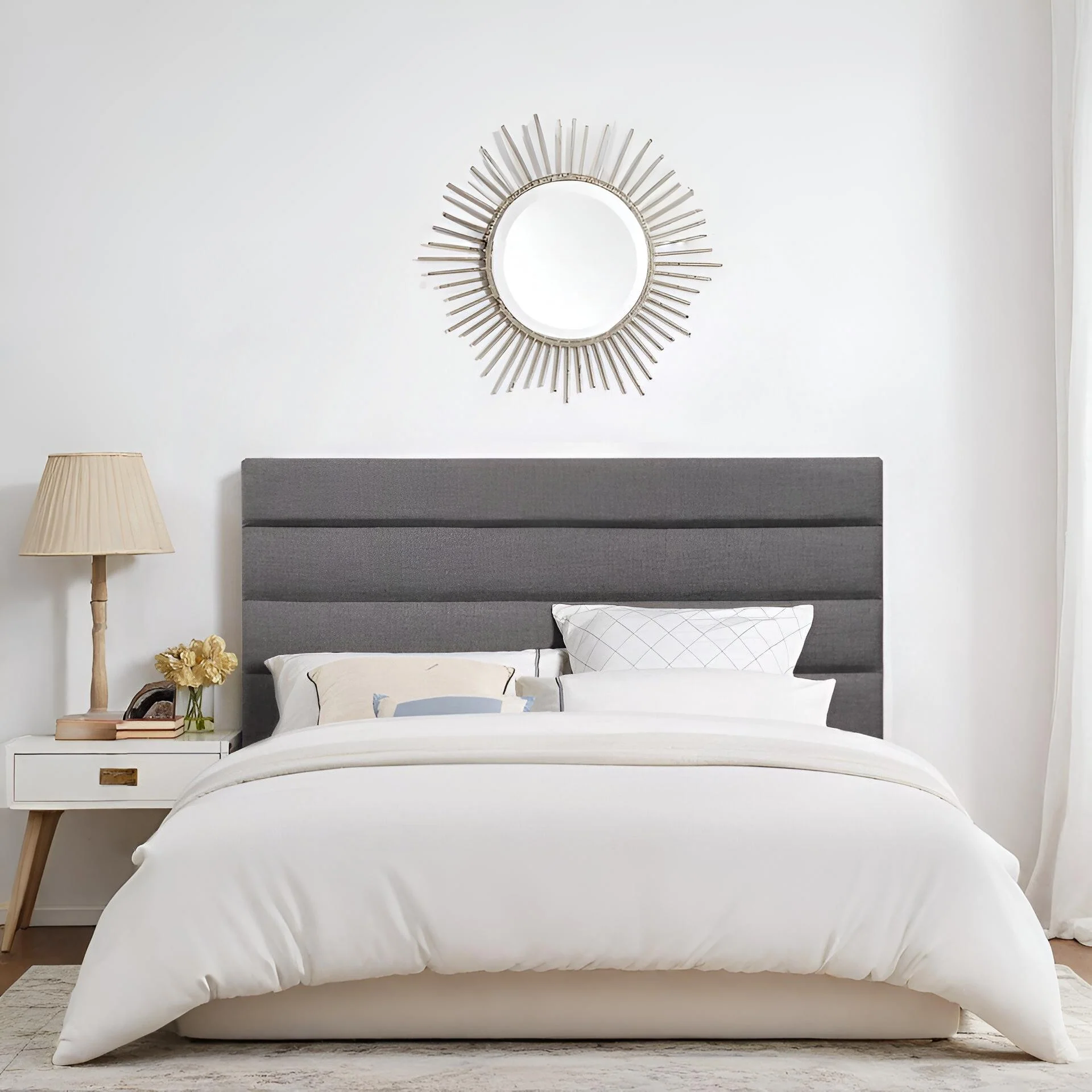 WENDY Upholstered Headboard Queen - SLATE - Image 6