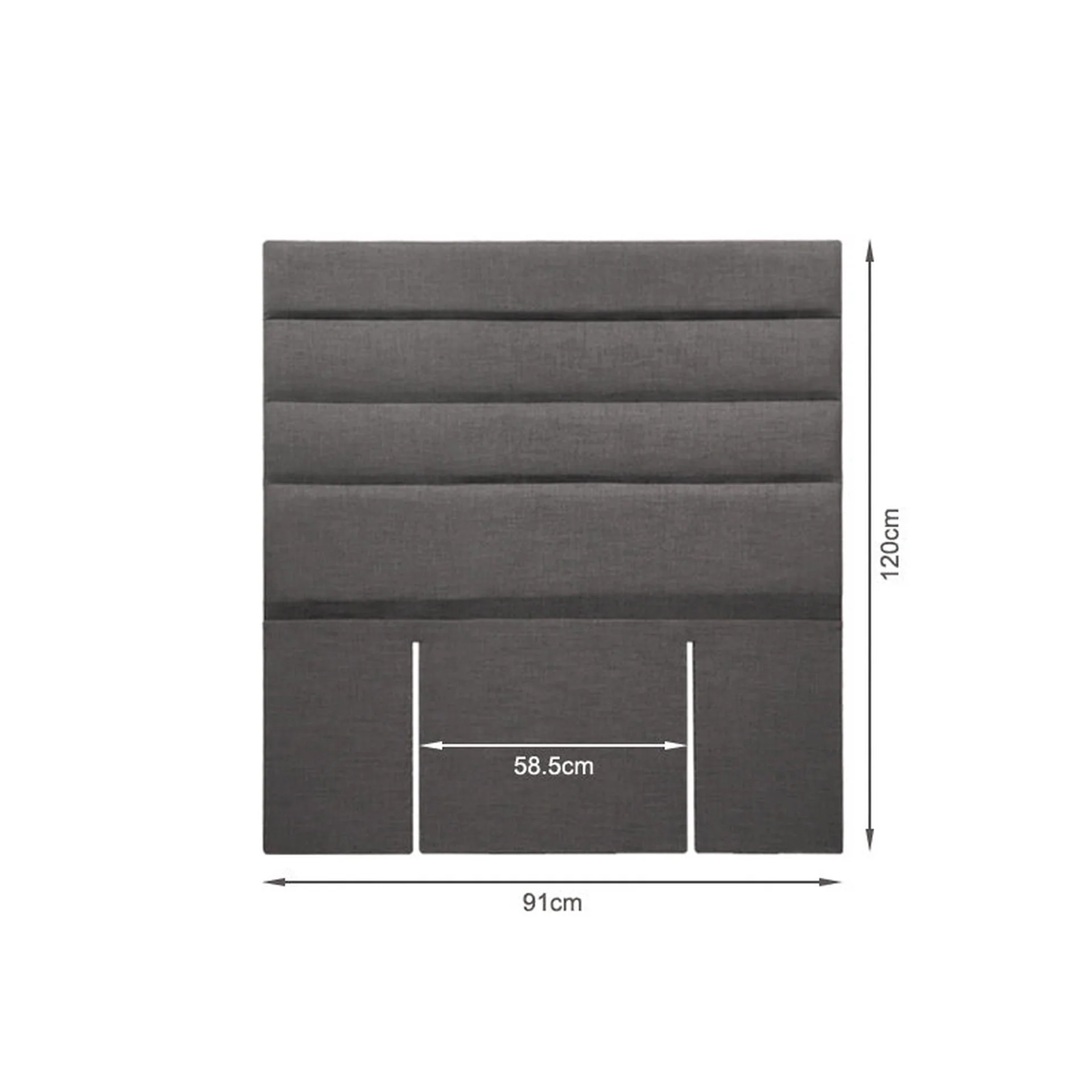 WENDY Upholstered Headboard Single - SLATE - Image 9