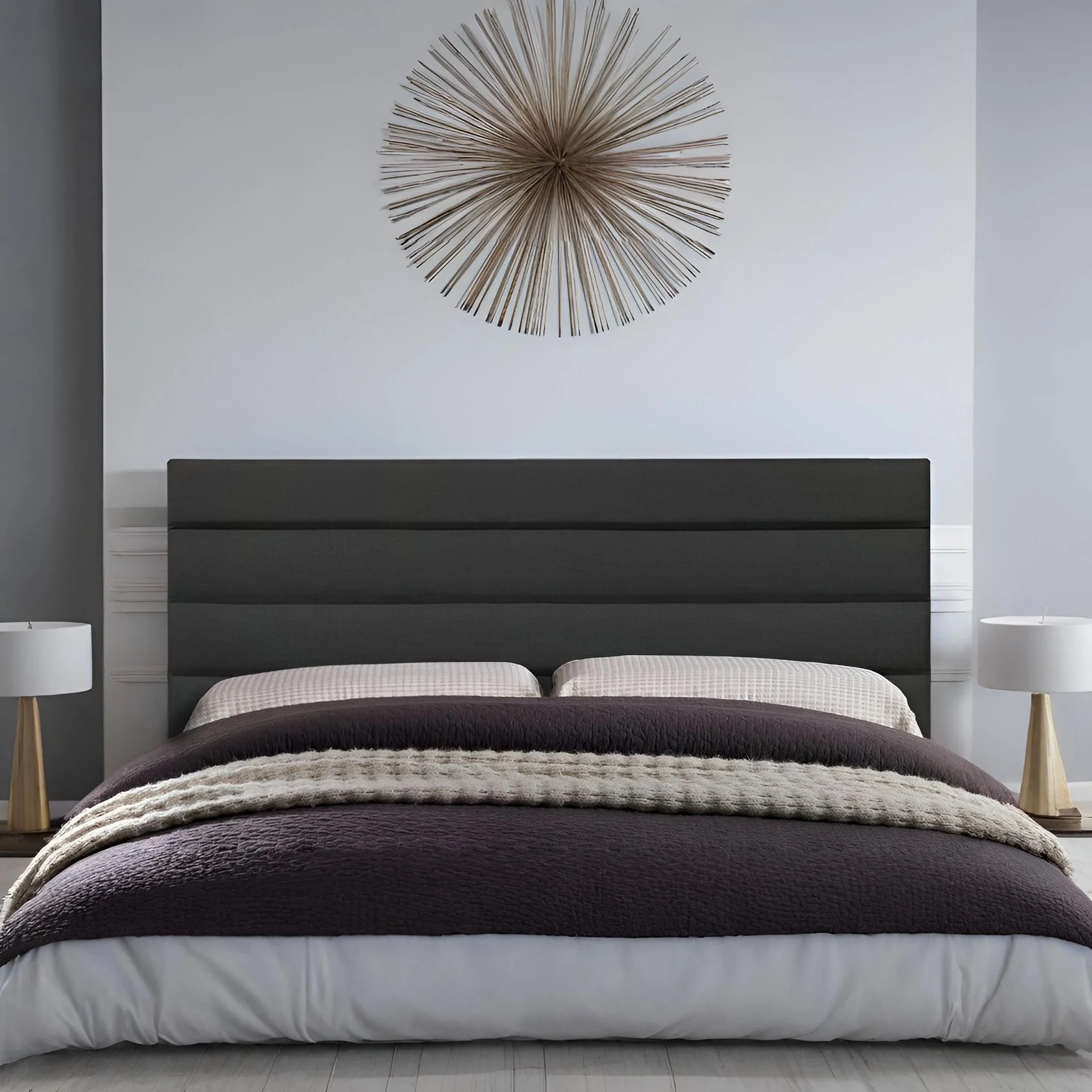 WENDY Upholstered Headboard Super King - BLACK - Image 9