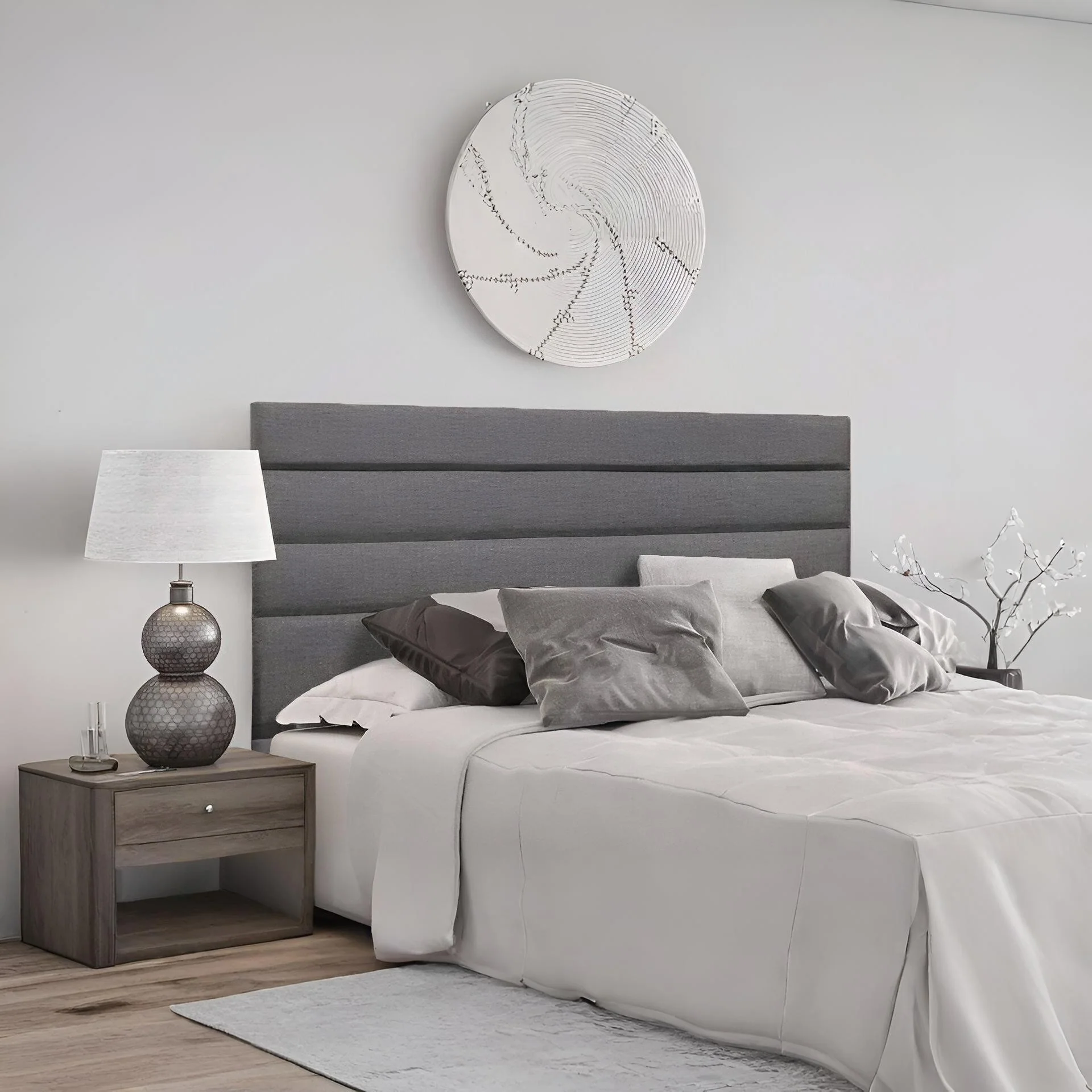 WENDY Upholstered Headboard Super King - SLATE