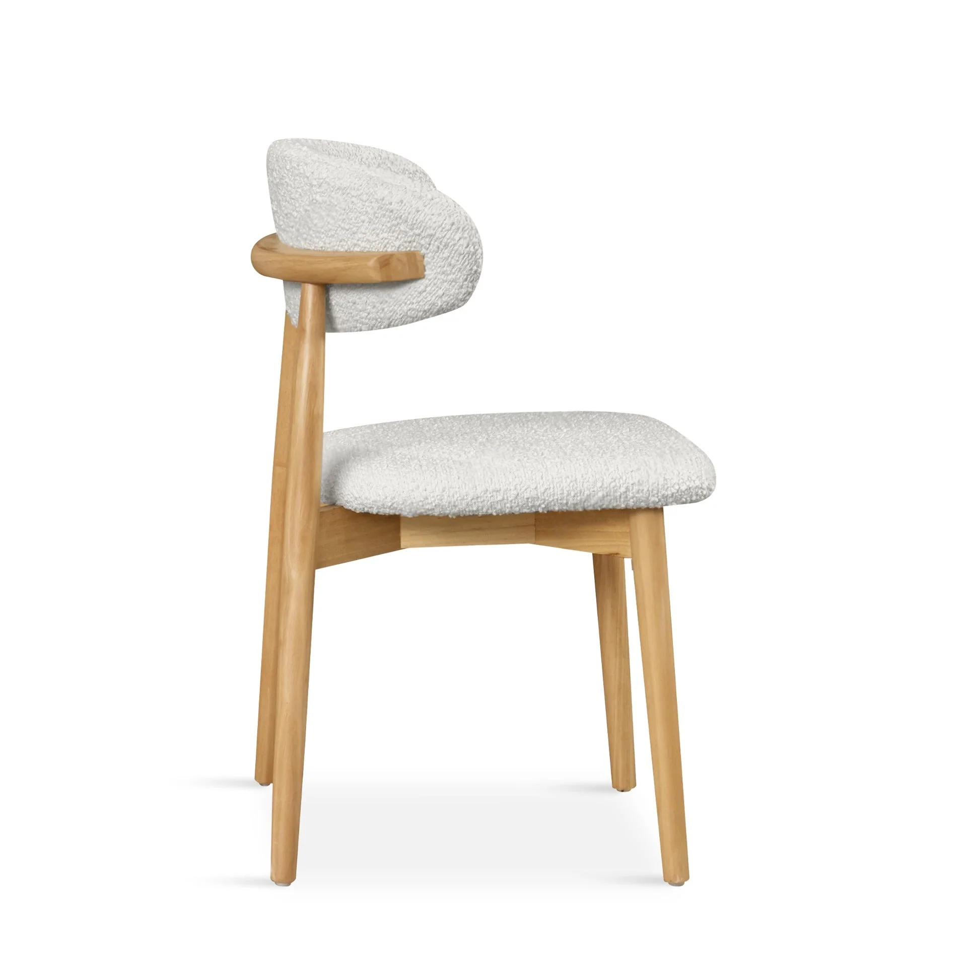 Wesley Rubber Wood Dining Chair - Set of 2 - White - Image 4