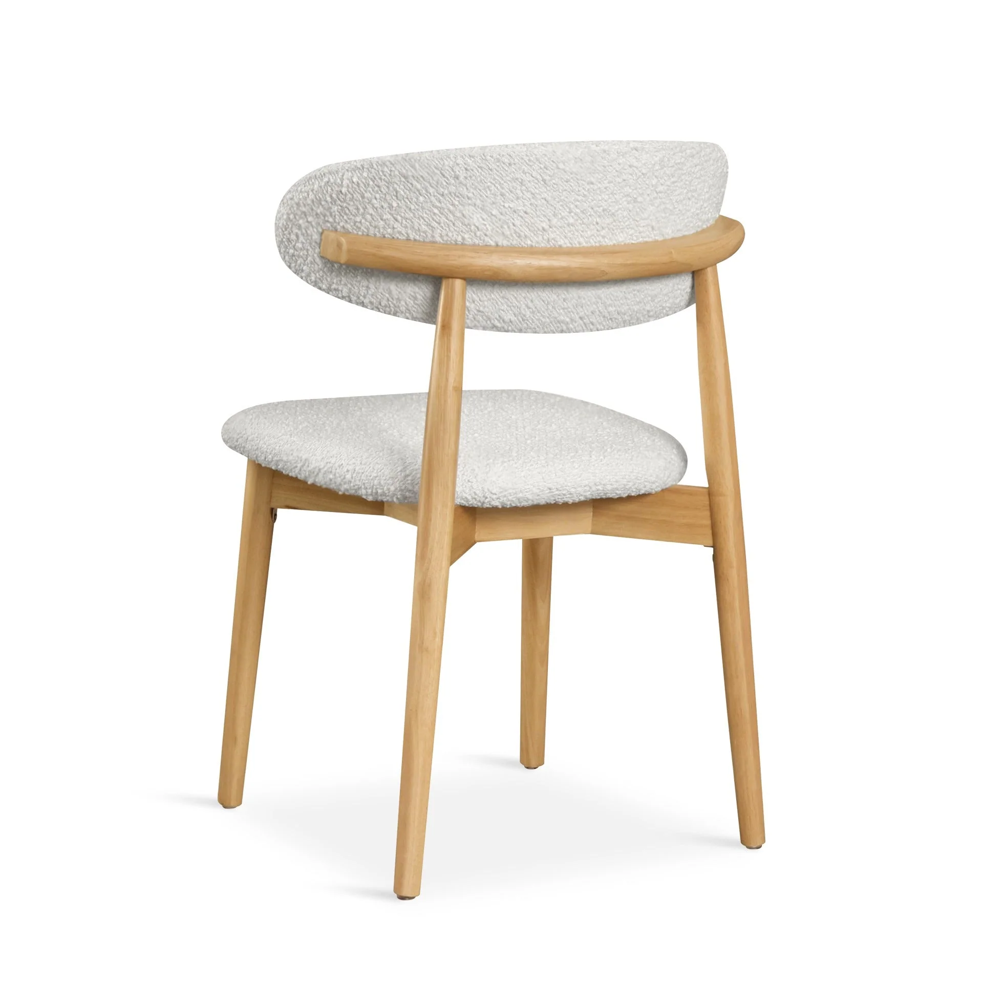 Wesley Rubber Wood Dining Chair - Set of 2 - White - Image 5