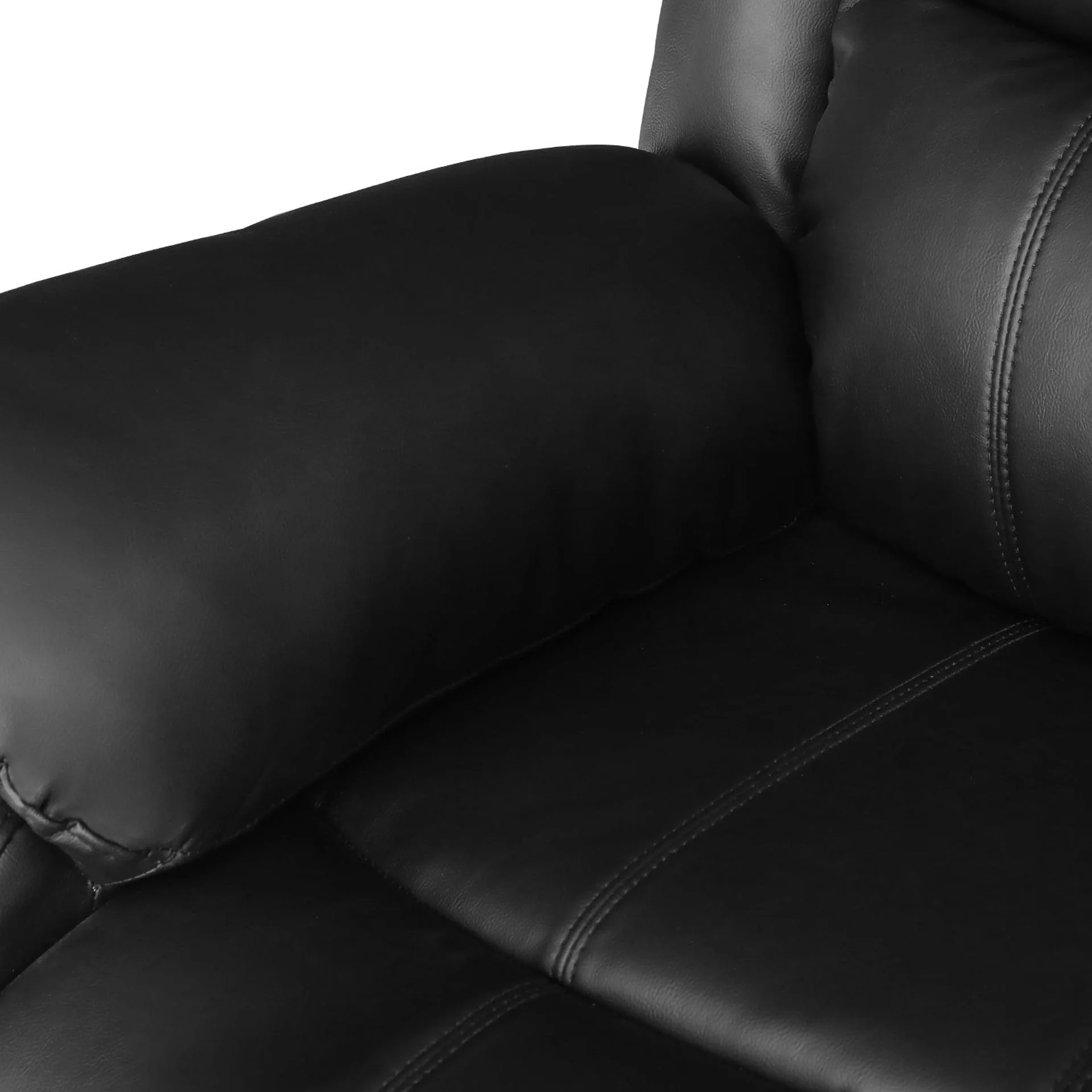 Wilson Manual 2 Seater Recliner Sofa - Black - Image 10