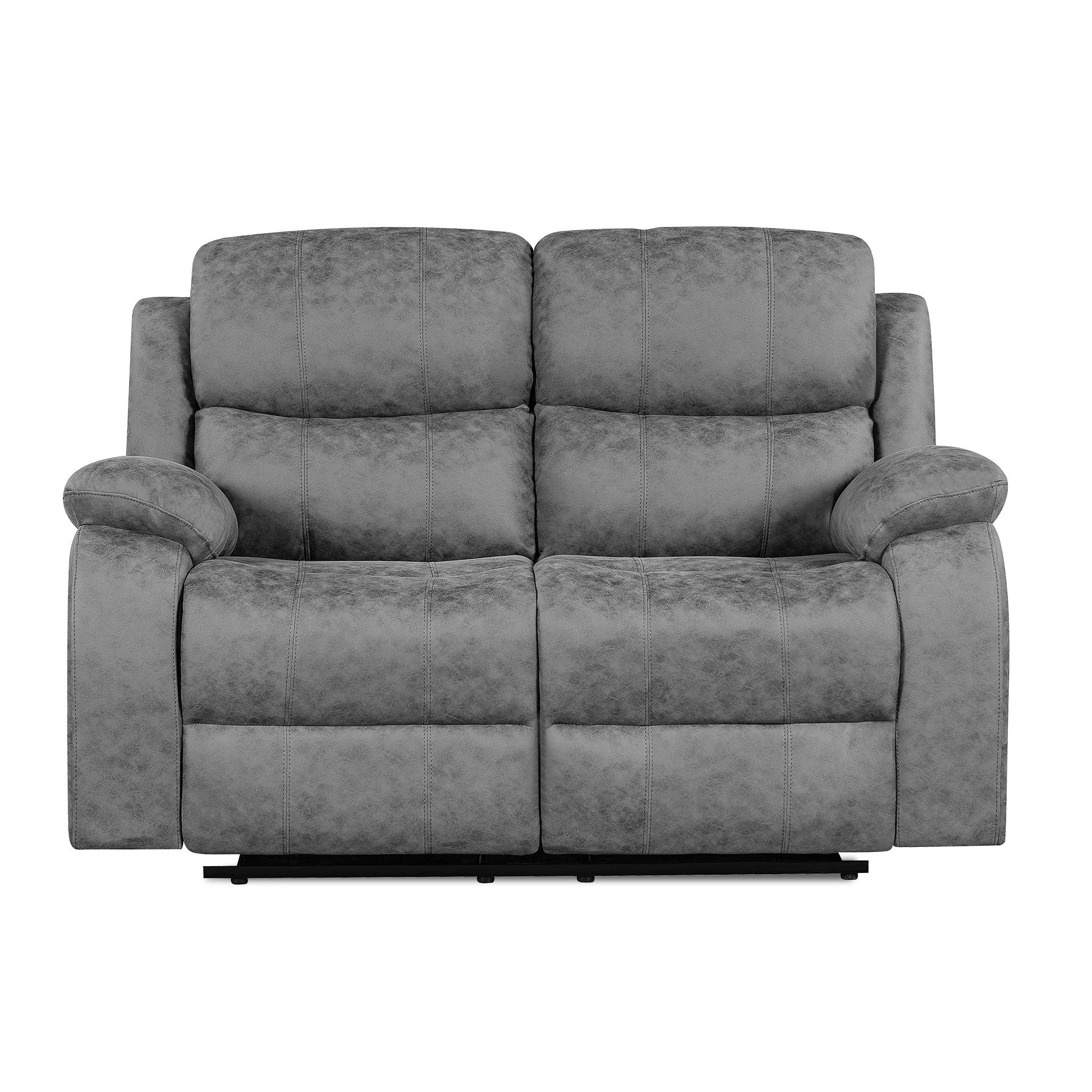 Wilson Manual 2 Seater Recliner Sofa - Grey - Image 7