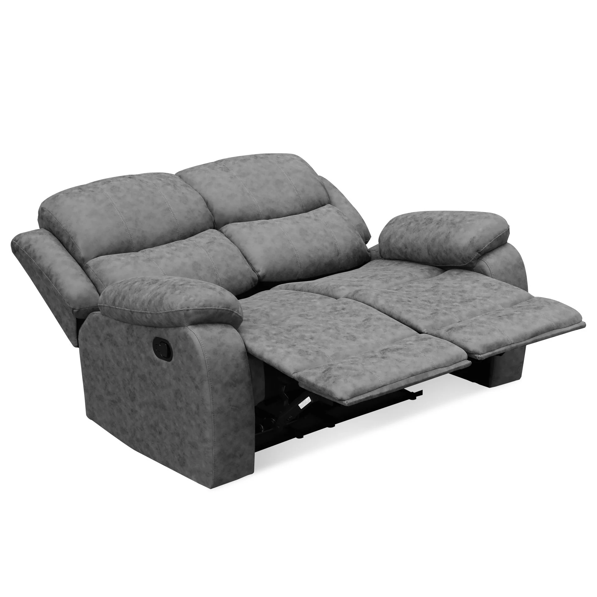 Wilson Manual 2 Seater Recliner Sofa - Grey - Image 9
