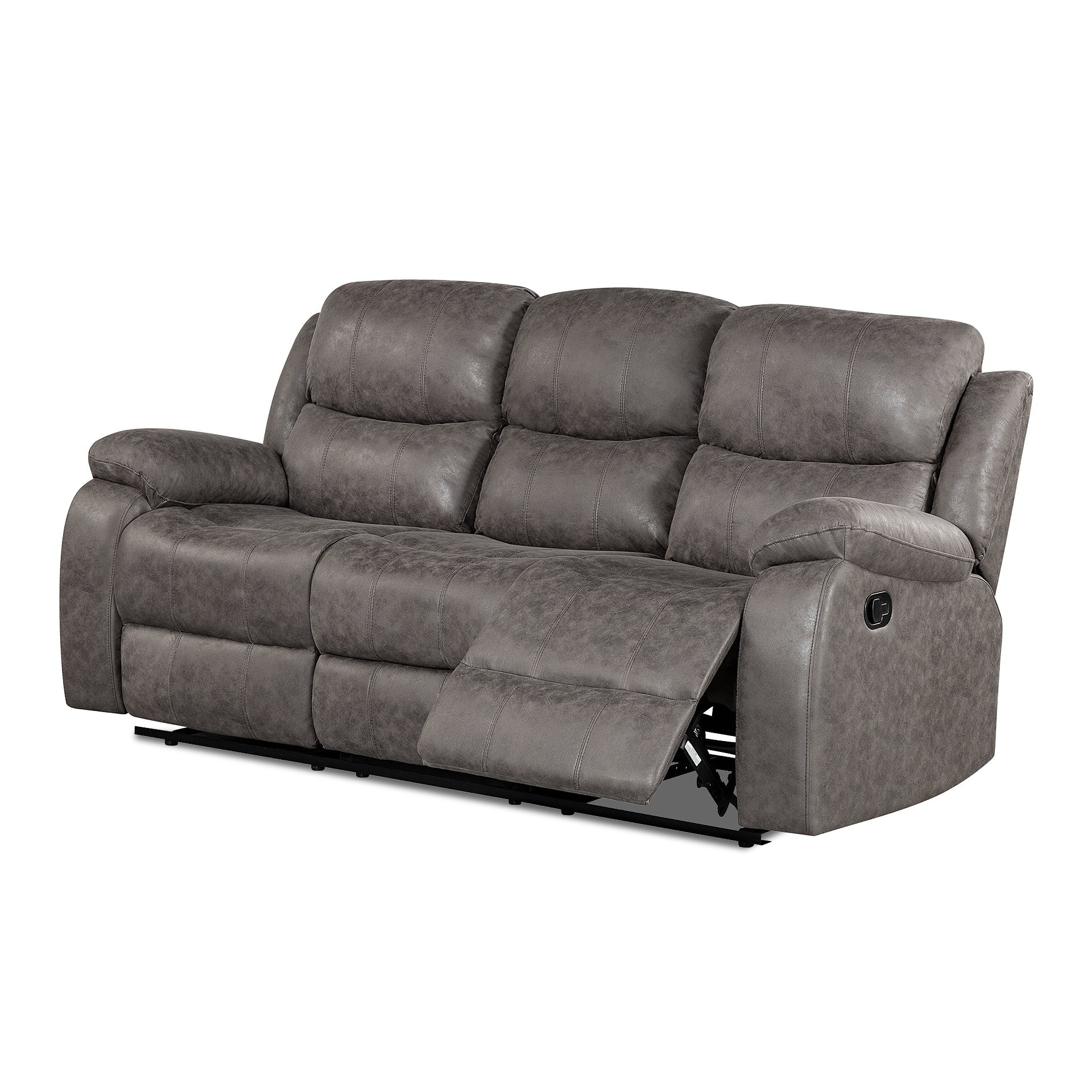 Wilson Manual 3 Seater Recliner Sofa - Brown - Image 10