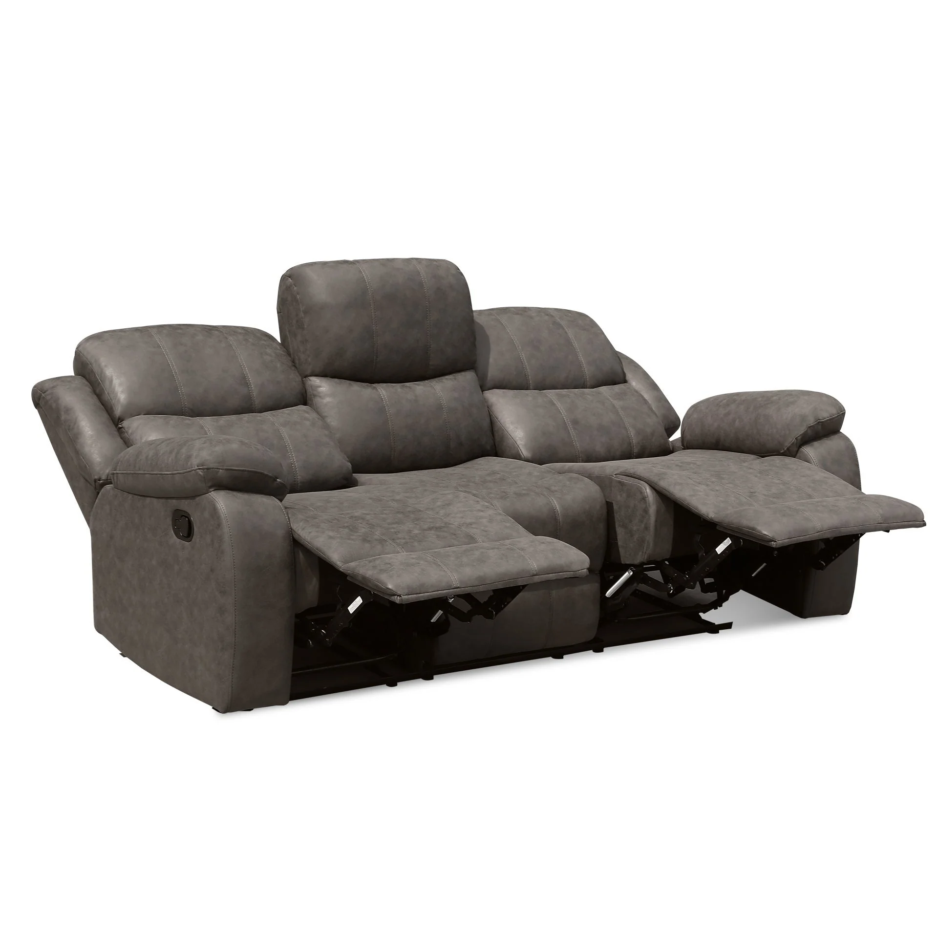 Wilson Manual 3 Seater Recliner Sofa - Brown - Image 11