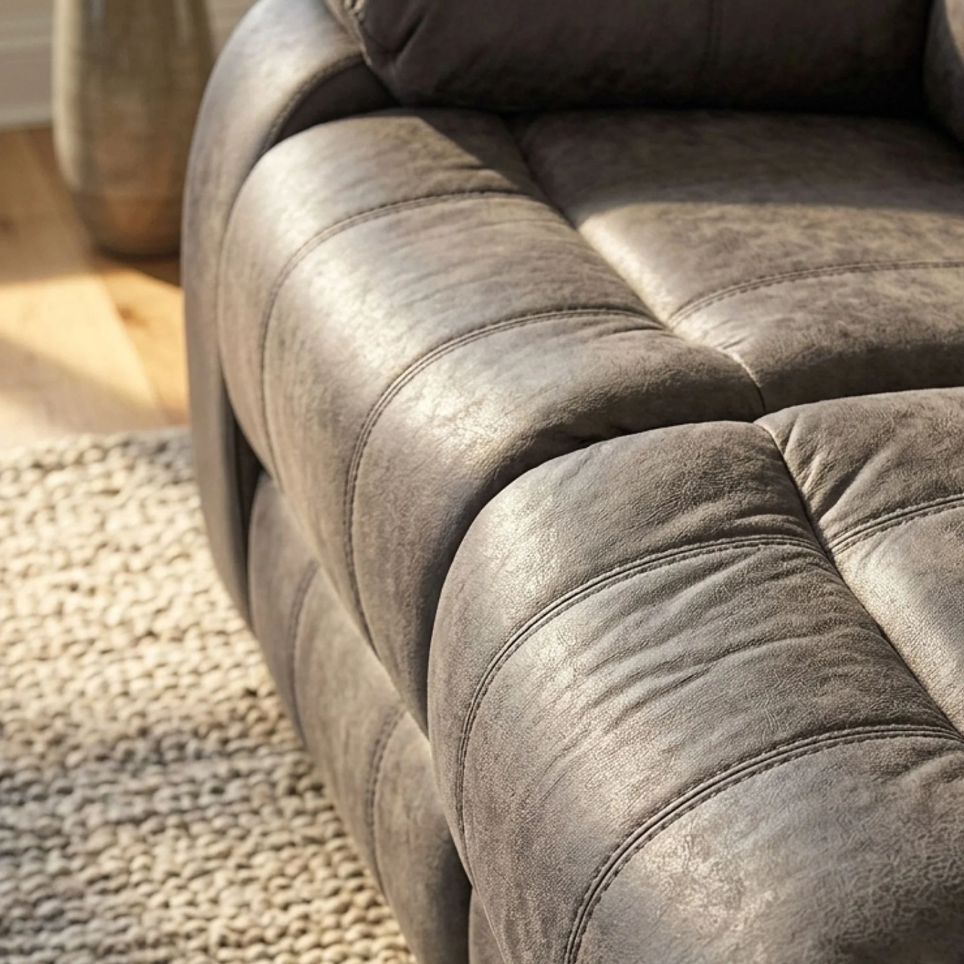 Wilson Manual 3 Seater Recliner Sofa - Brown - Image 7
